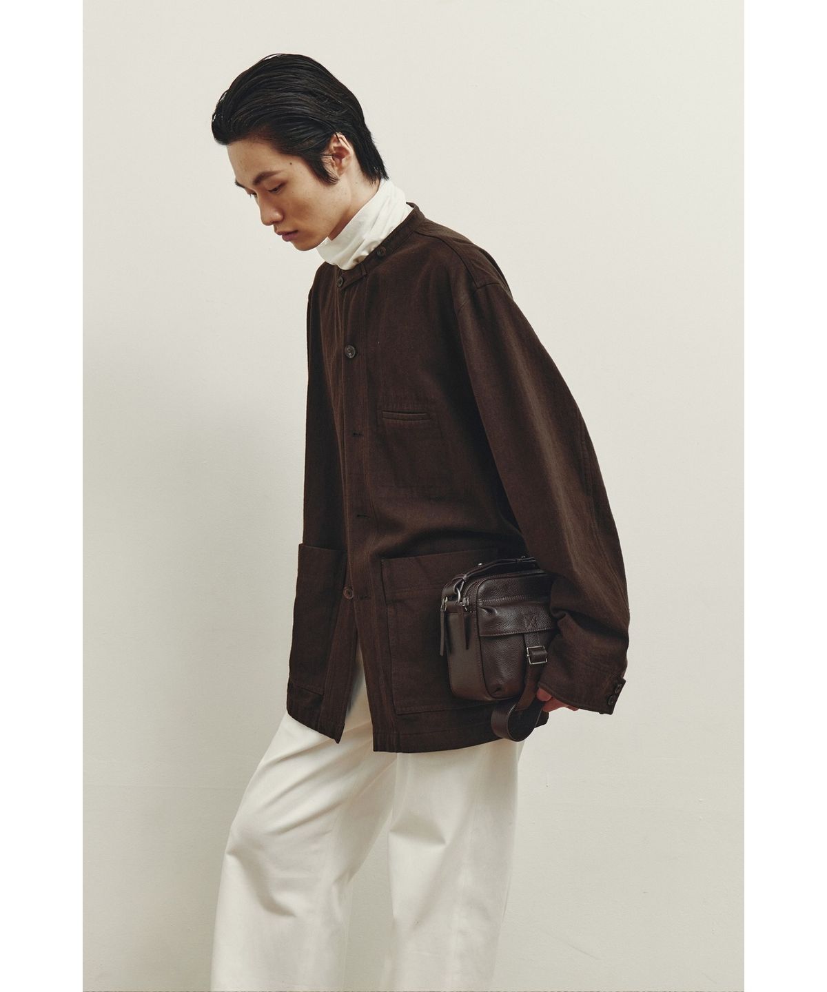 유스(YOUTH) Leather Camera Bag - Brown