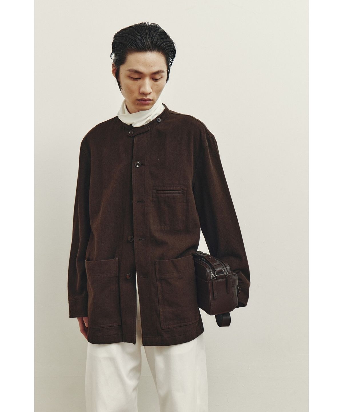 유스(YOUTH) Leather Camera Bag - Brown