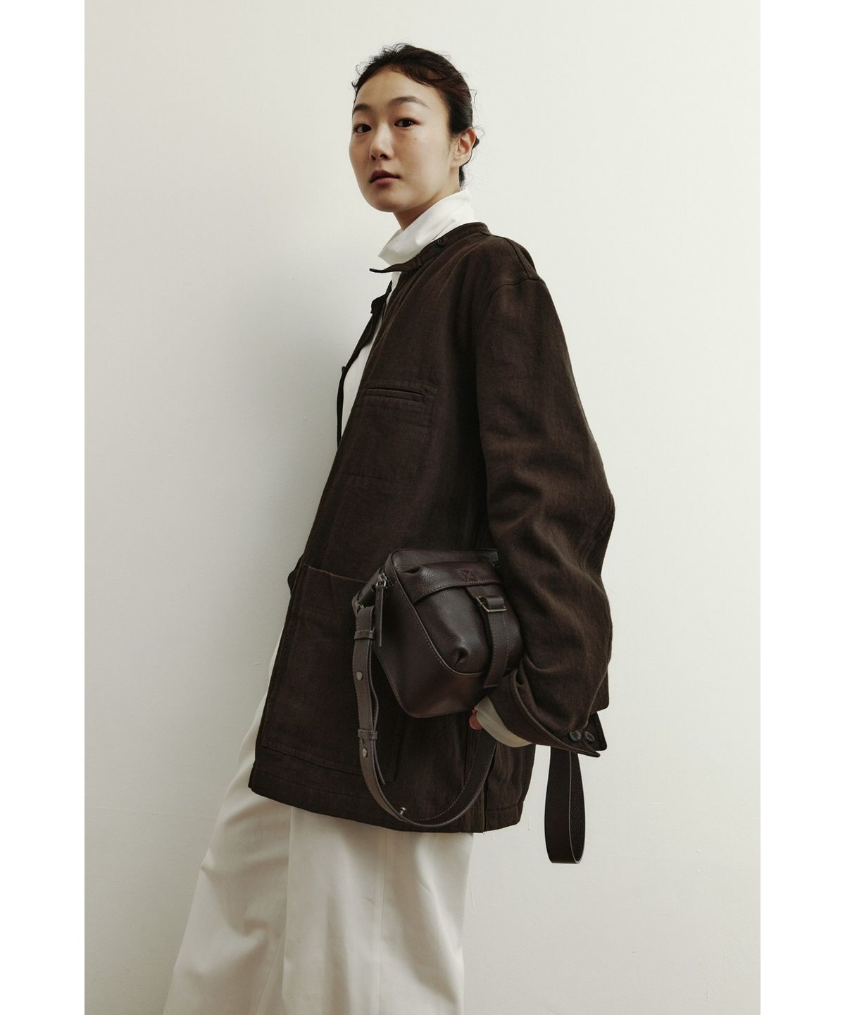 유스(YOUTH) Leather Camera Bag - Brown