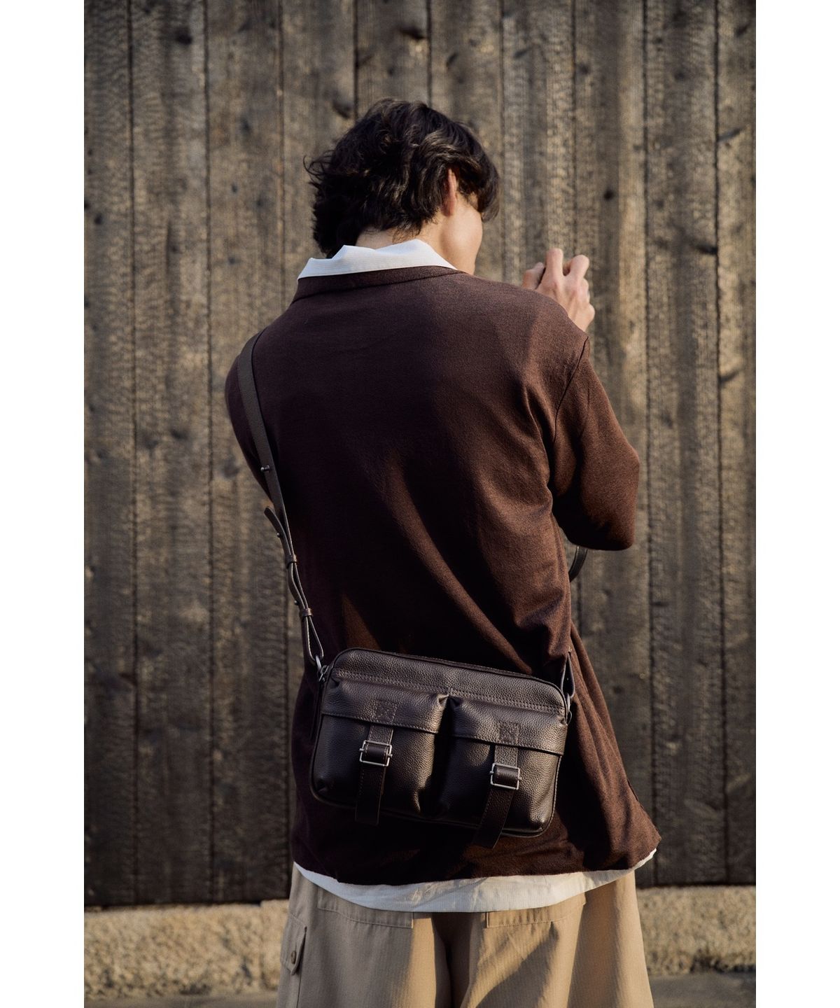 유스(YOUTH) Leather Camera Bag - Brown