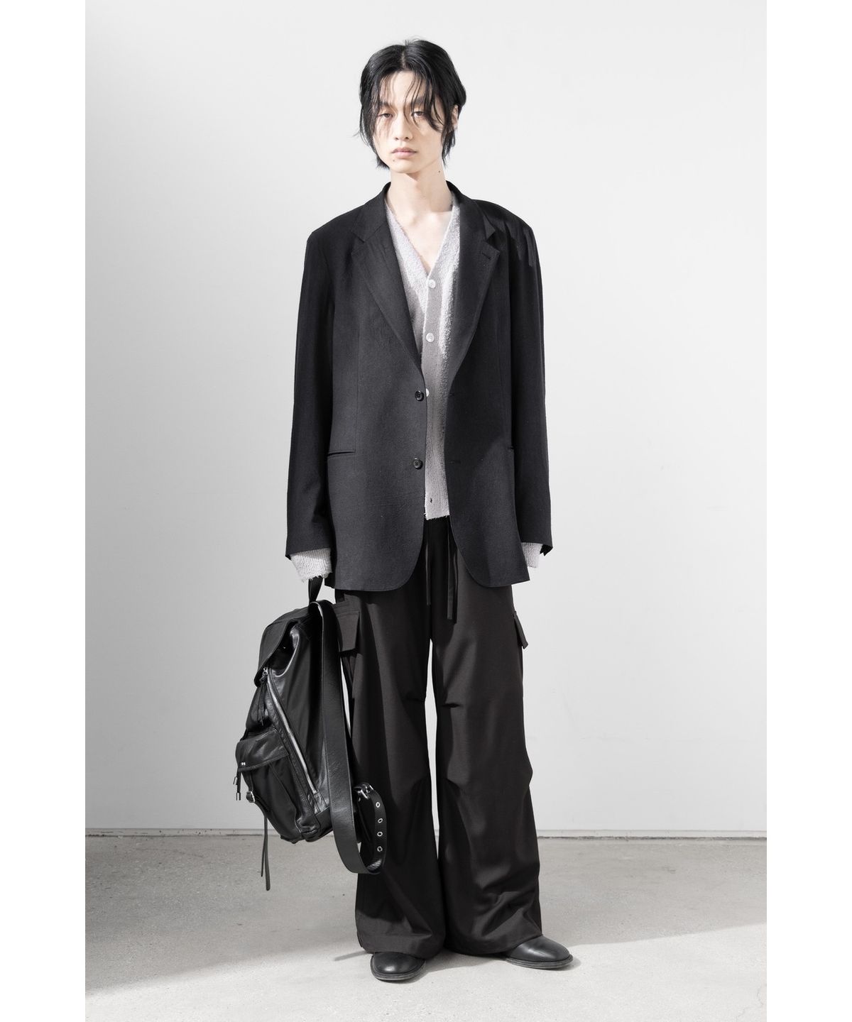 유스(YOUTH) Leather Ruck Sack - Black