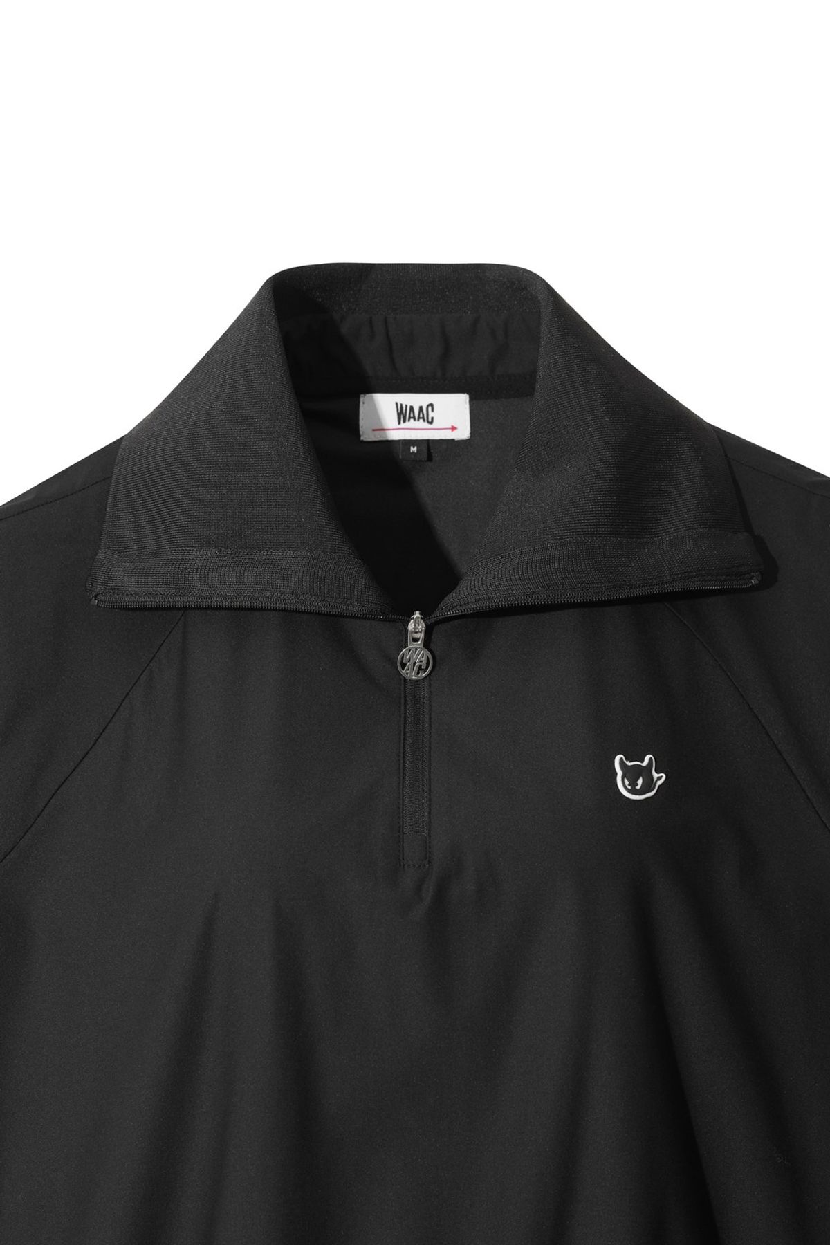 왁(WAAC) Women Woven Half-Zip Pullover WWTBA25606BKX