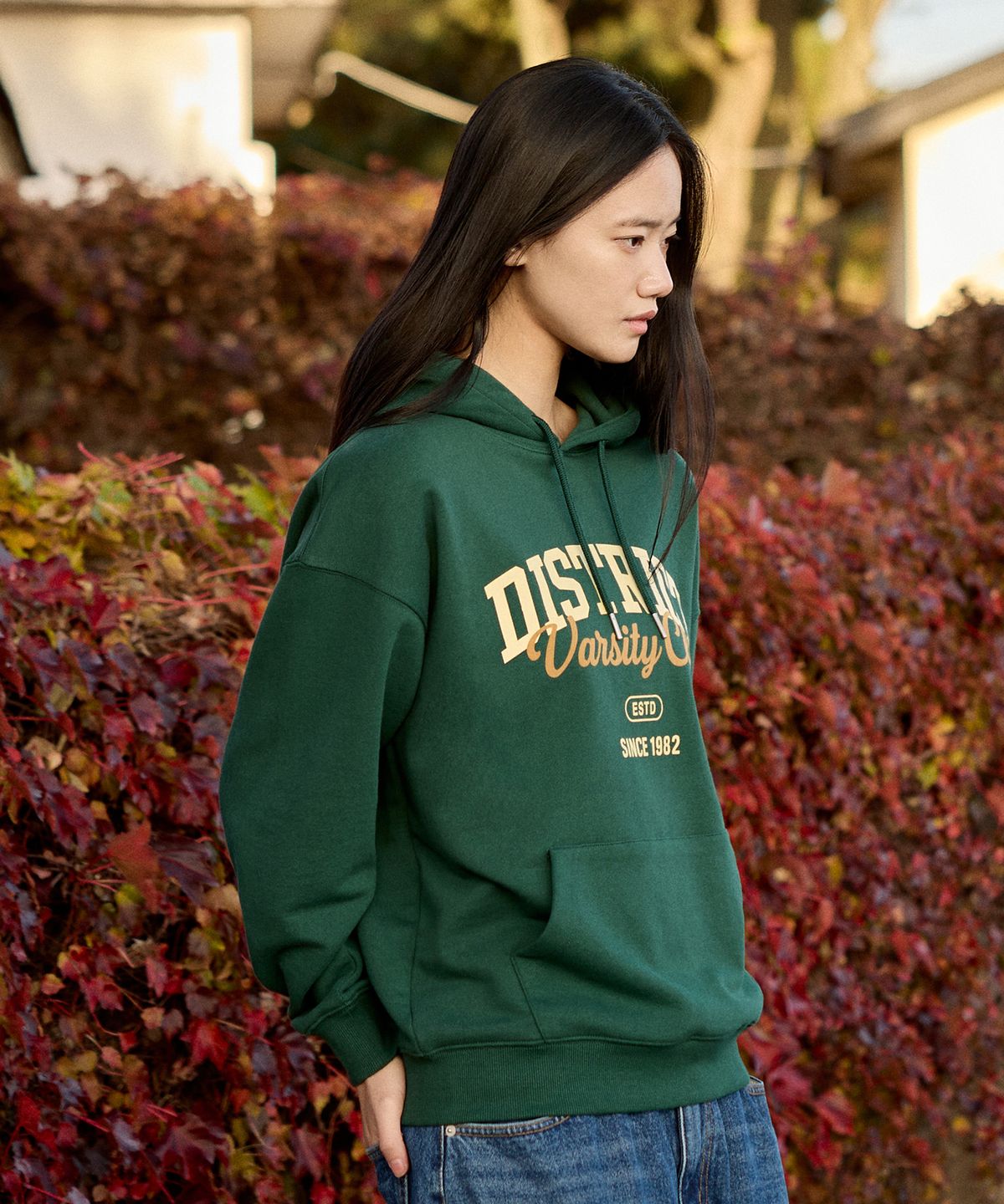 미니멀프로젝트(MINIMALPROJECT) 데일리 코어 오버핏 후드티셔츠 MHT126-Z [GREEN]