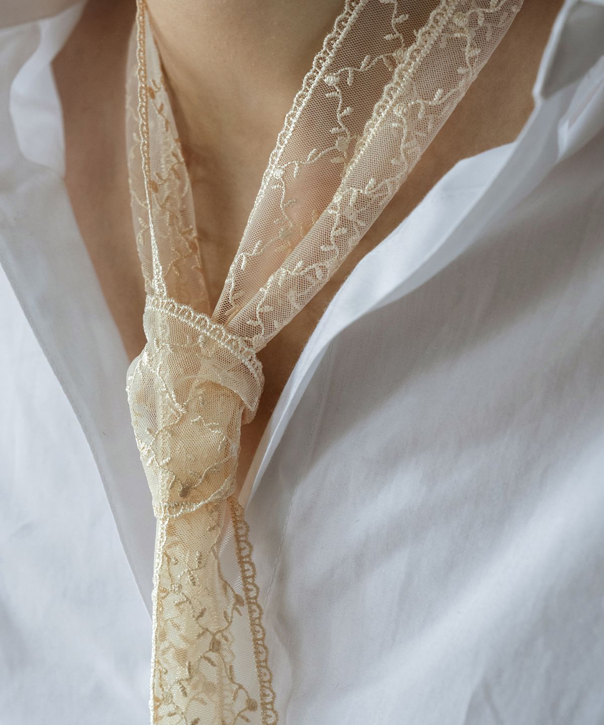 하스(HAS) HON021 Lace long tie Scarf