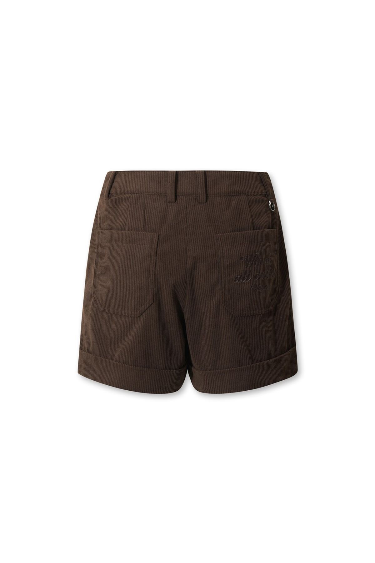 왁(WAAC) Women Corduroy half pants WWPNW25713BRD