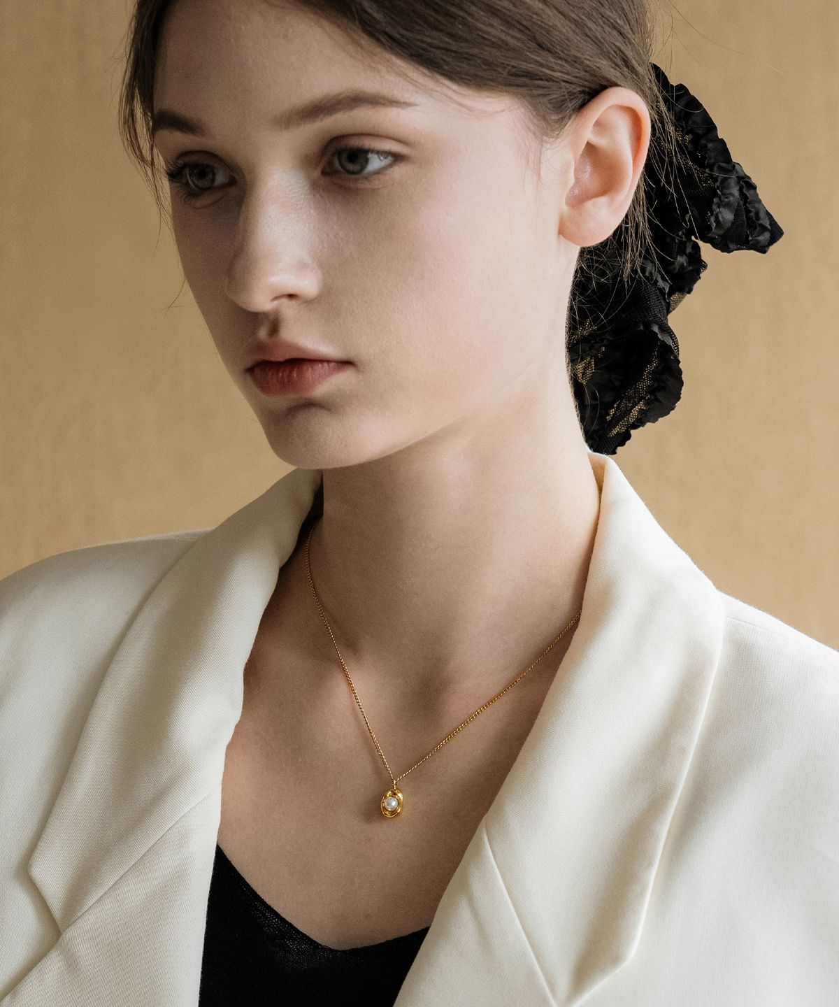 하스(HAS) HON014 Antique Pearl pendant Necklace
