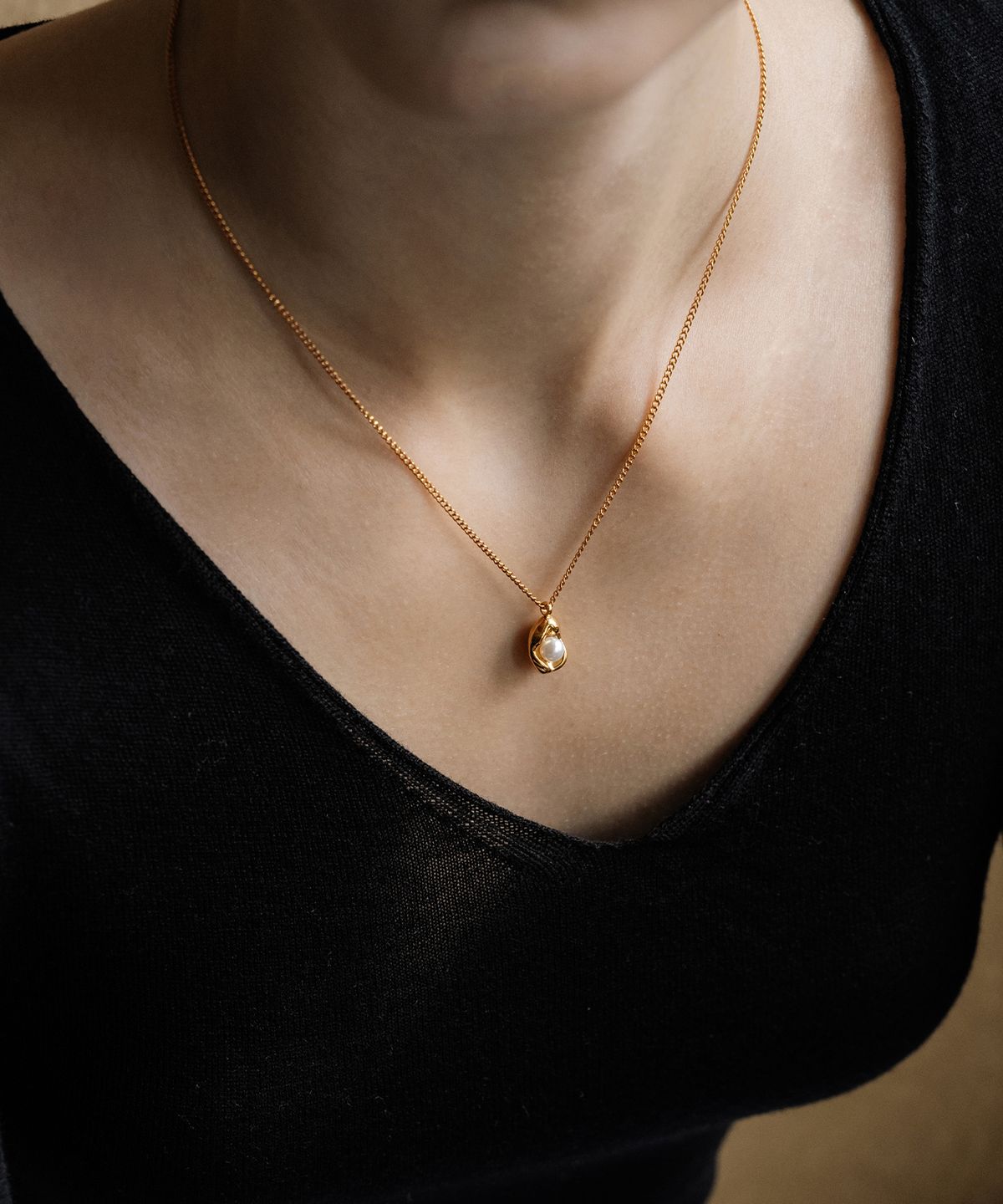 하스(HAS) HON014 Antique Pearl pendant Necklace