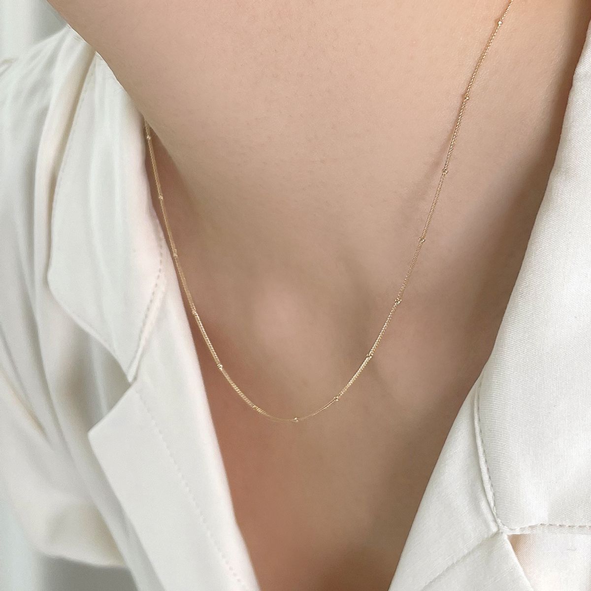 러비앤비(LOVEENB) [14K gold] 에밀리 볼 체인 목걸이