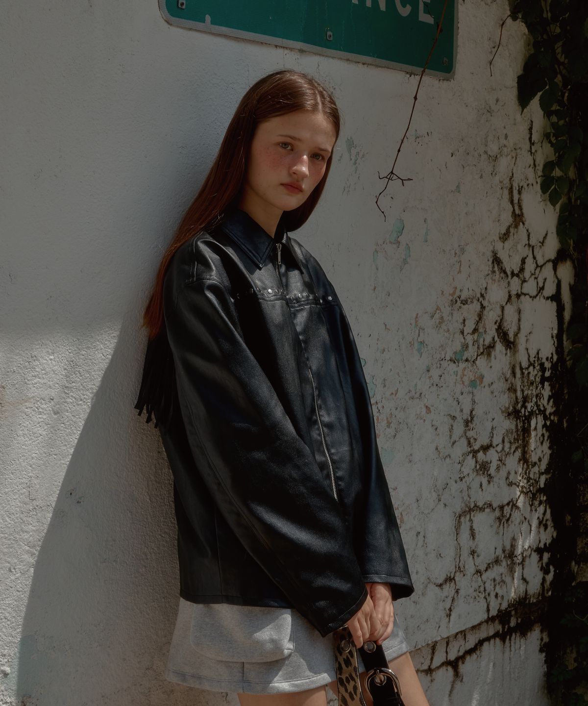 레터리(LETERIE) STUD SINGLE COLLAR JACKET_BLACK
