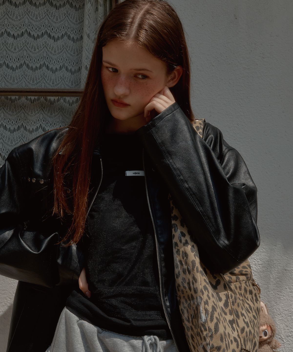 레터리(LETERIE) STUD SINGLE COLLAR JACKET_BLACK