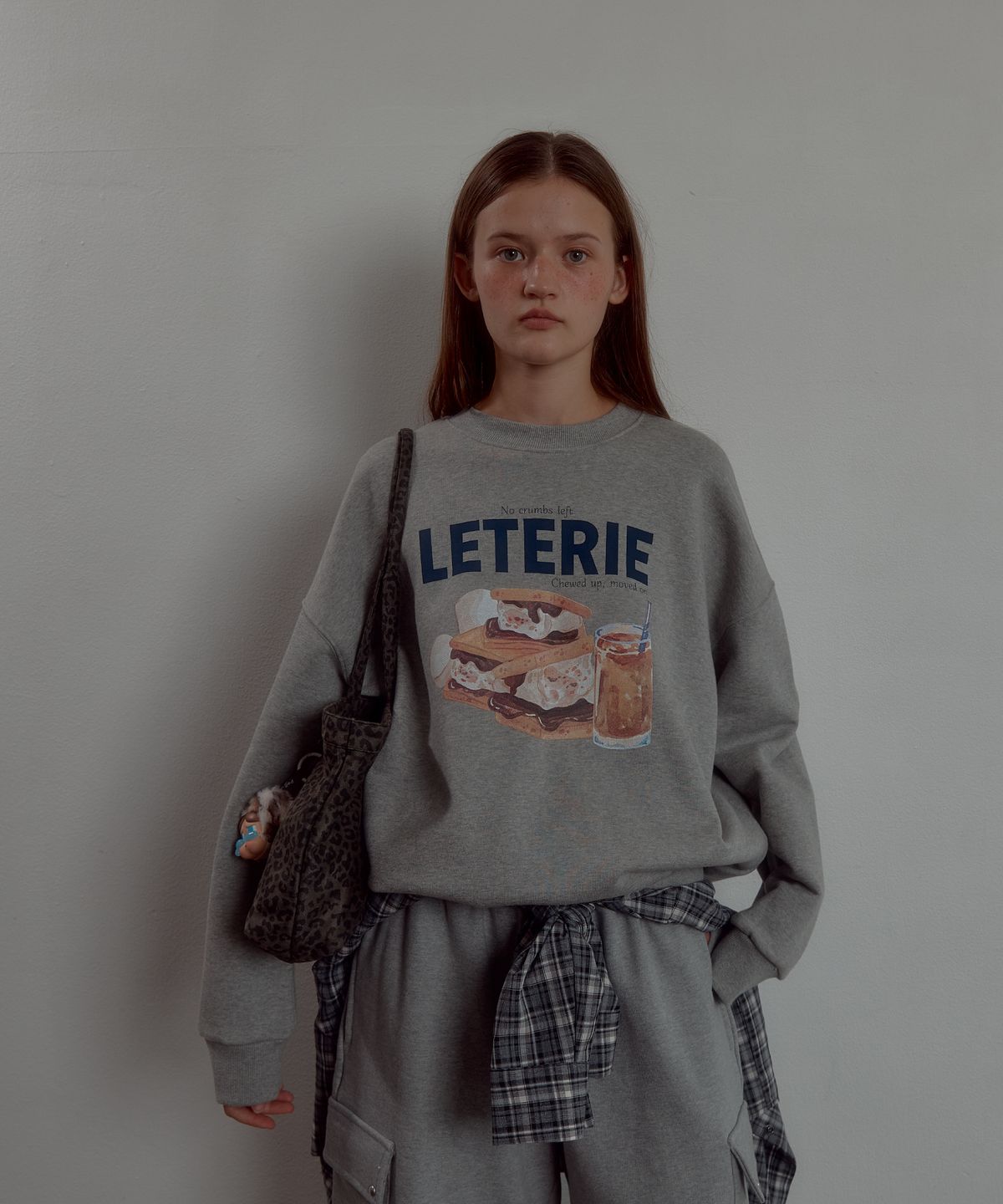 레터리(LETERIE) MARSHMALLOW WAFFLE SWEATSHIRT_GREY