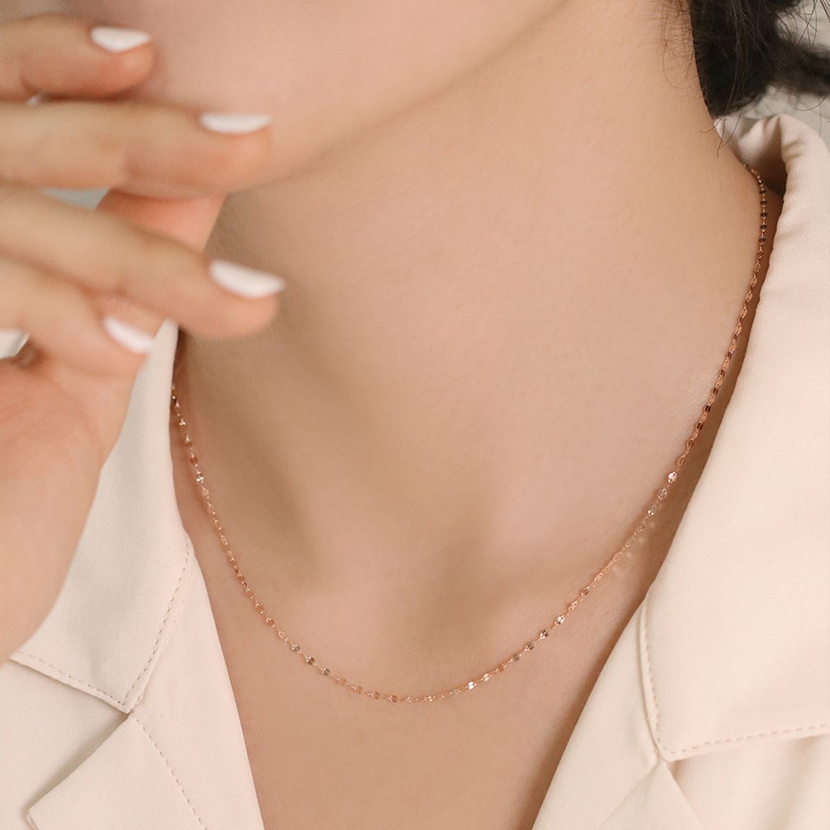 러비앤비(LOVEENB) [14K gold] 에밀리 브라이트 체인 목걸이