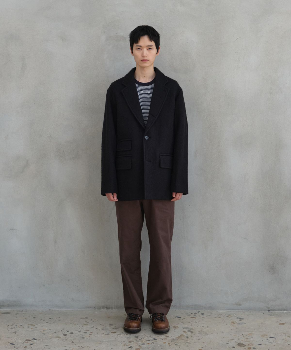 홀리선(HORLISUN) Cove Brushed Loose Pants Spain Olive