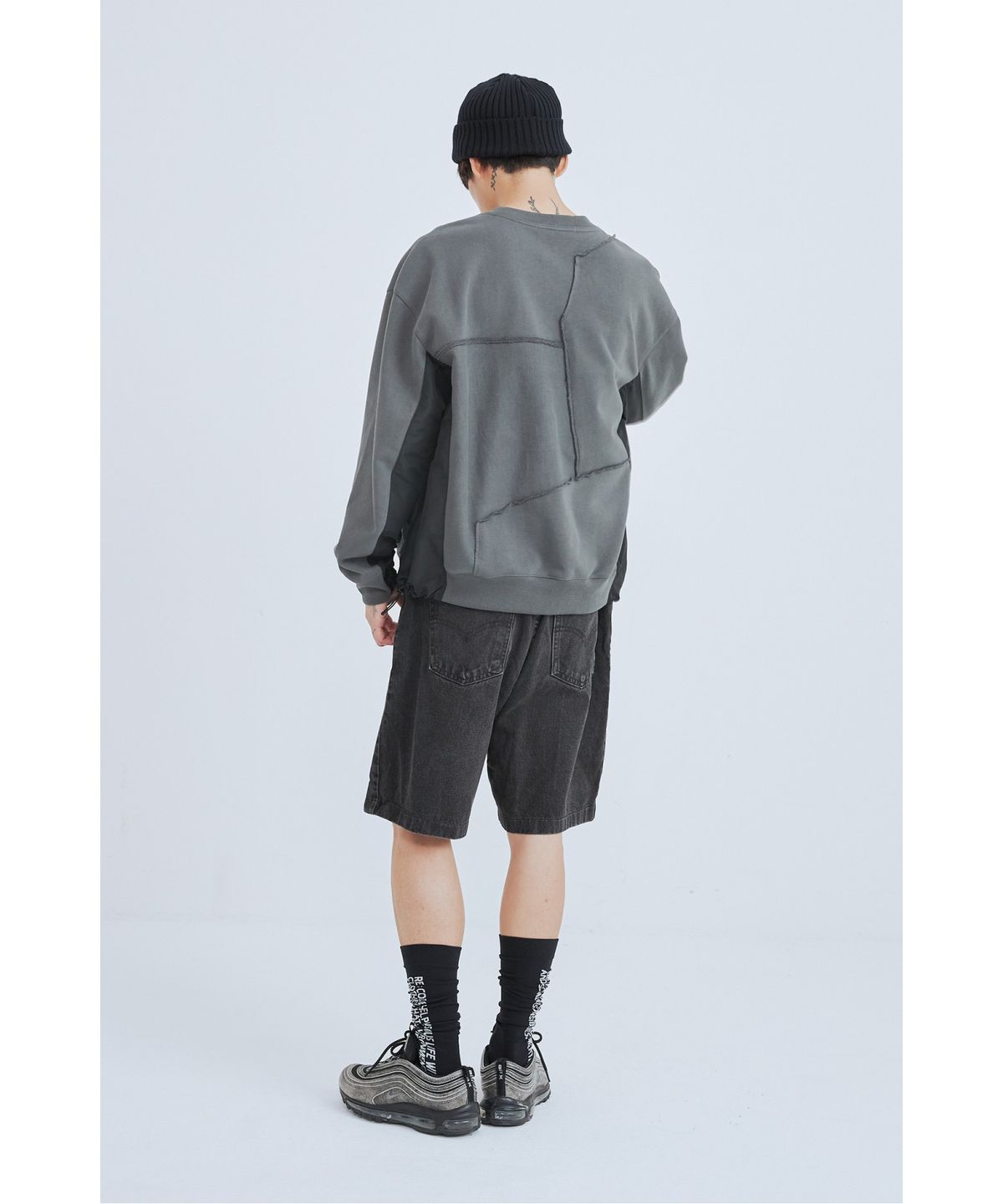 래코드(RECODE) Fabrics Puzzle Sweatshirts_RKTAA23605GYX