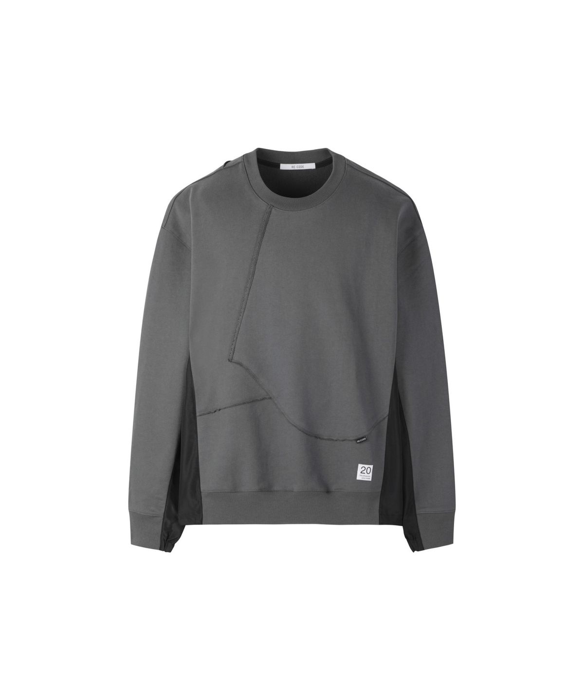 래코드(RECODE) Fabrics Puzzle Sweatshirts_RKTAA23605GYX