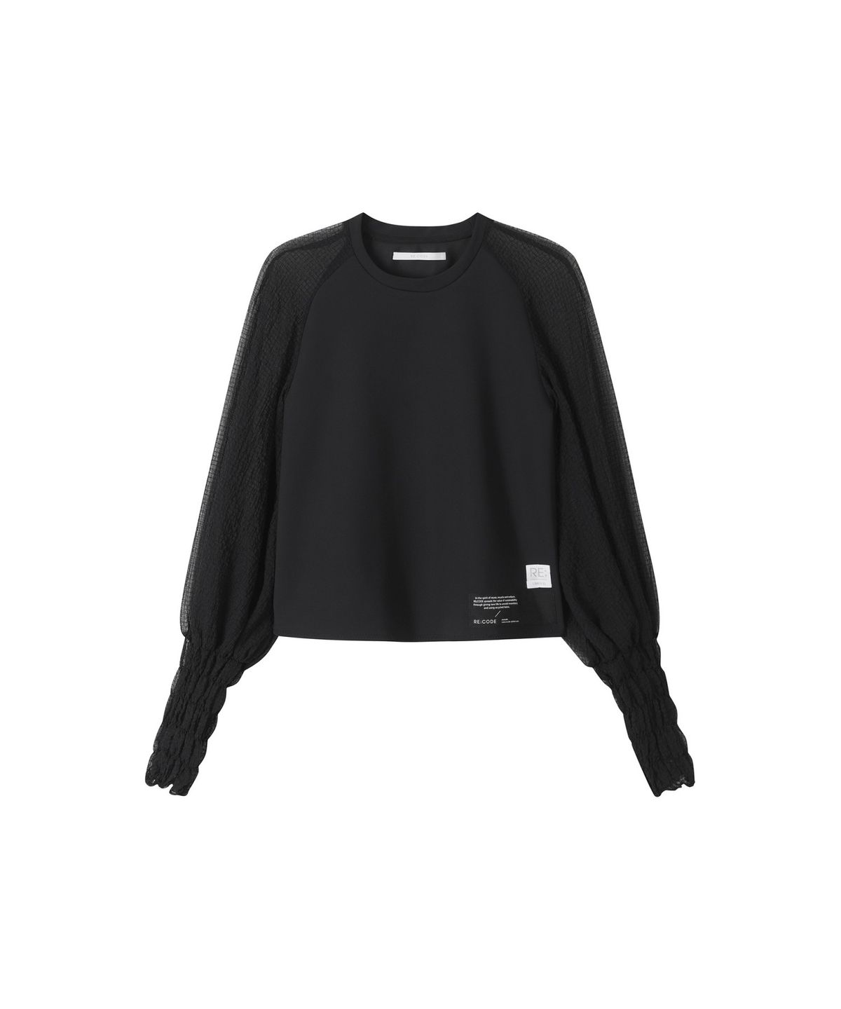 래코드(RECODE) Black smocking top _RQTAS22594BKX