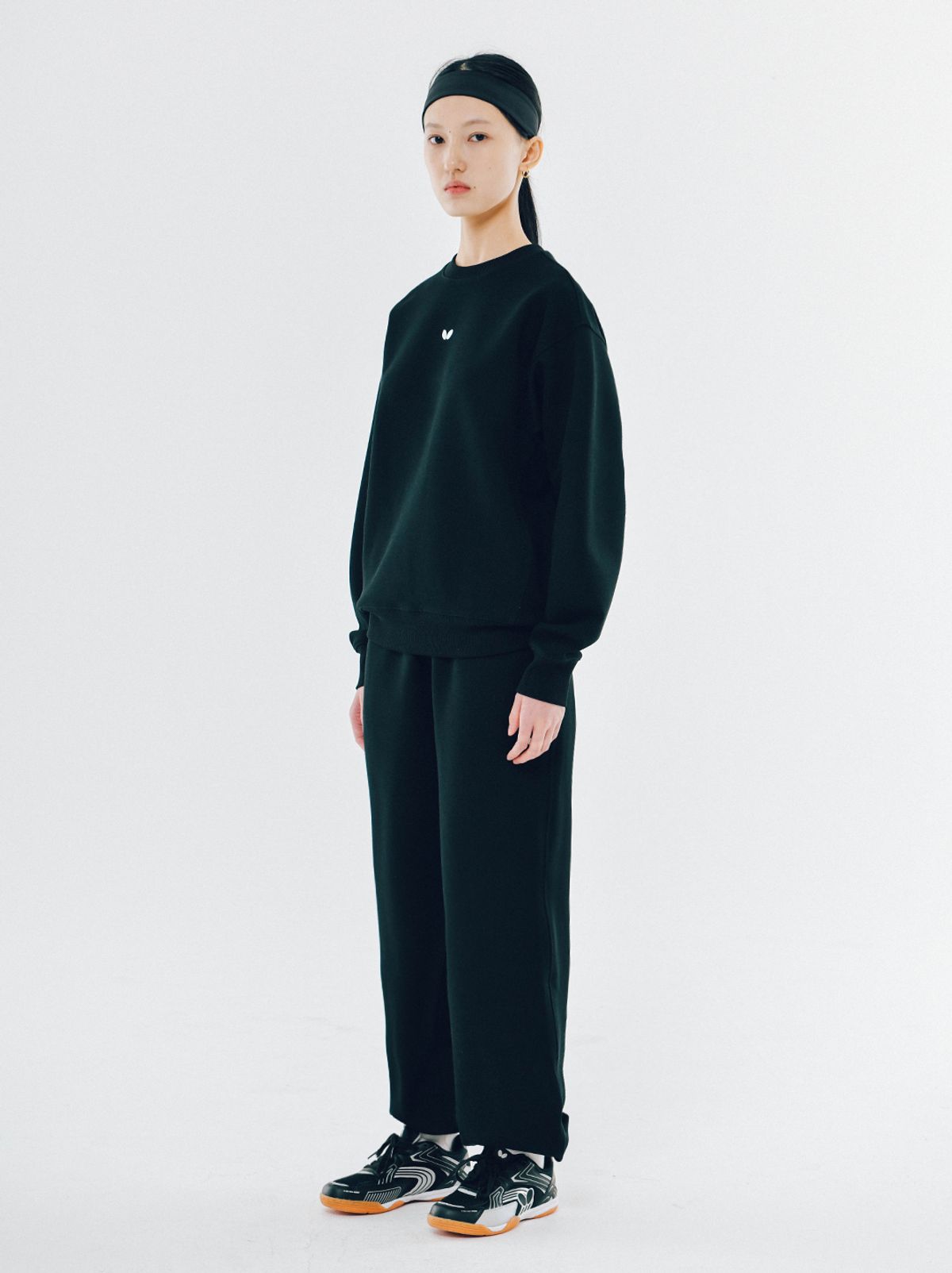 버터플라이 스포츠웨어(BUTTERFLY SPORTSWEAR) 오리지널 로고 조거팬츠 블랙