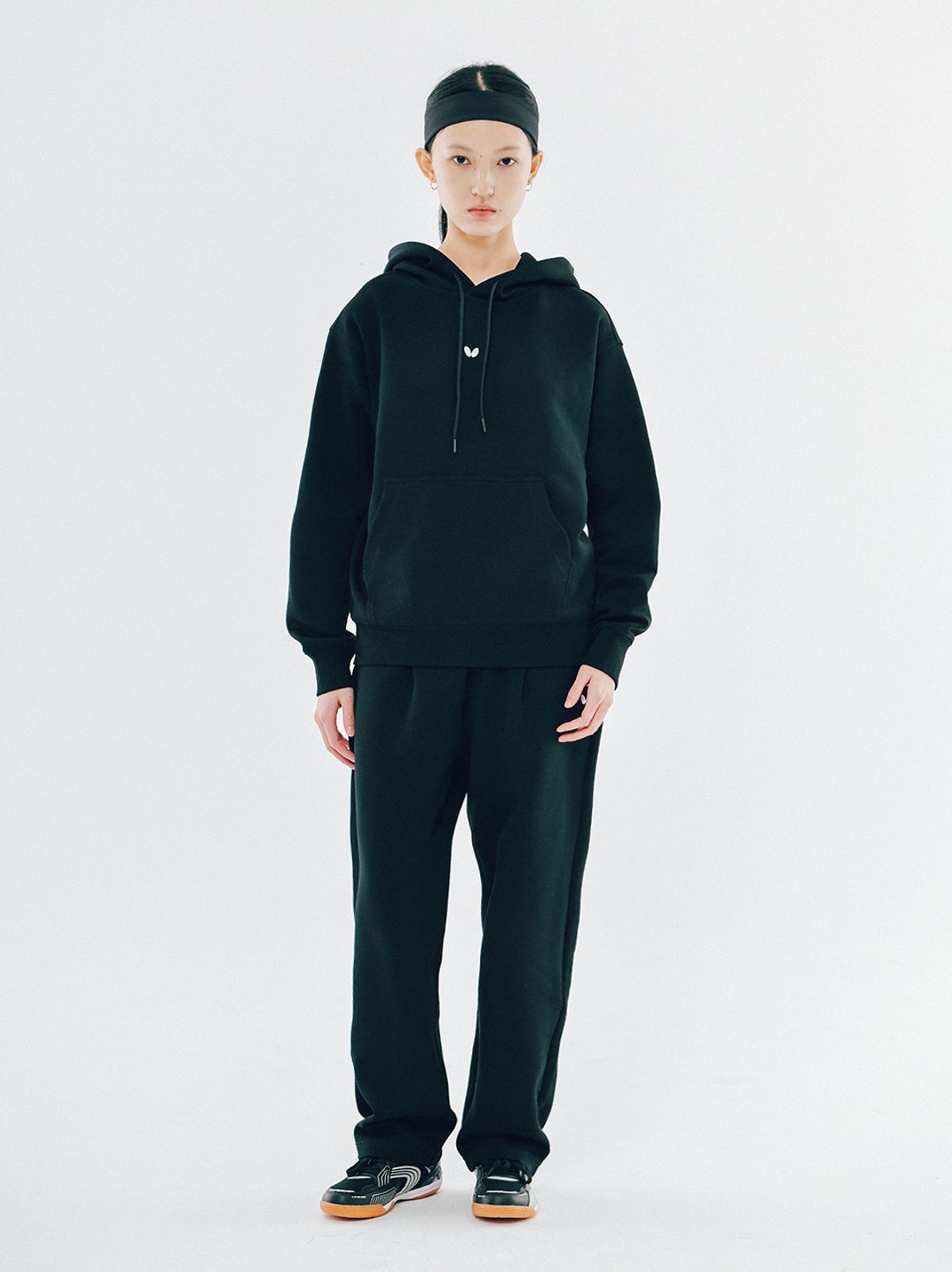 버터플라이 스포츠웨어(BUTTERFLY SPORTSWEAR) 오리지널 로고 조거팬츠 블랙