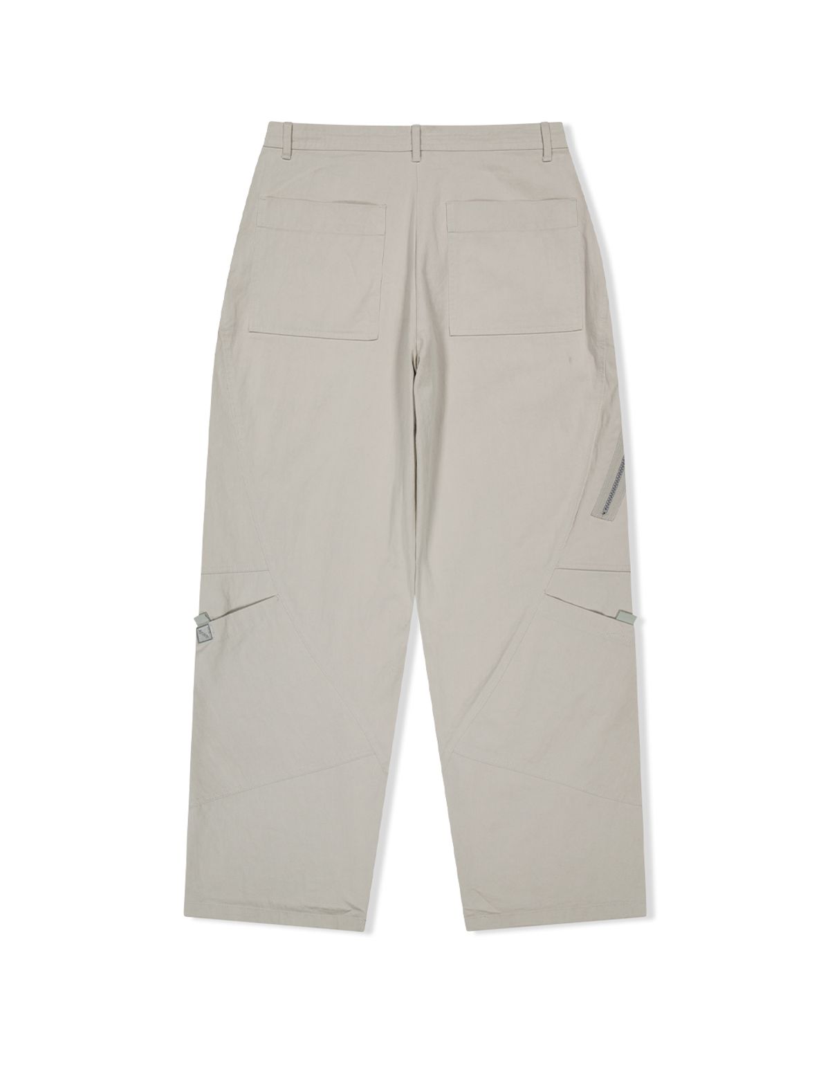 예스아이씨(YESEYESEE) Paneled Multi Pocket Pants Light Grey