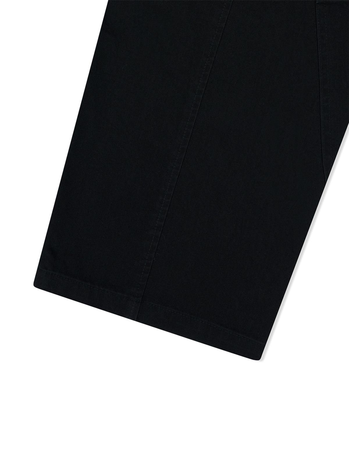 예스아이씨(YESEYESEE) Paneled Multi Pocket Pants Black