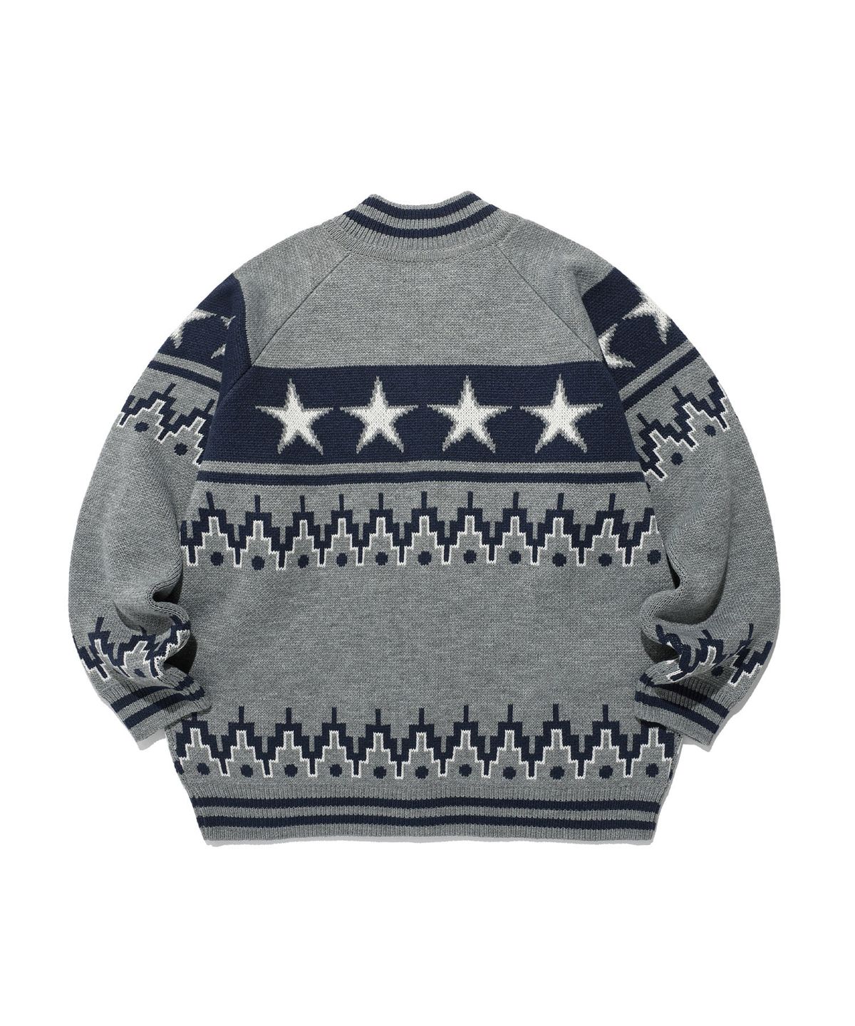 이스트쿤스트(ISTKUNST) STAR COWICHAN KNIT CARDIGAN_GREY(IK2FFMK680A)