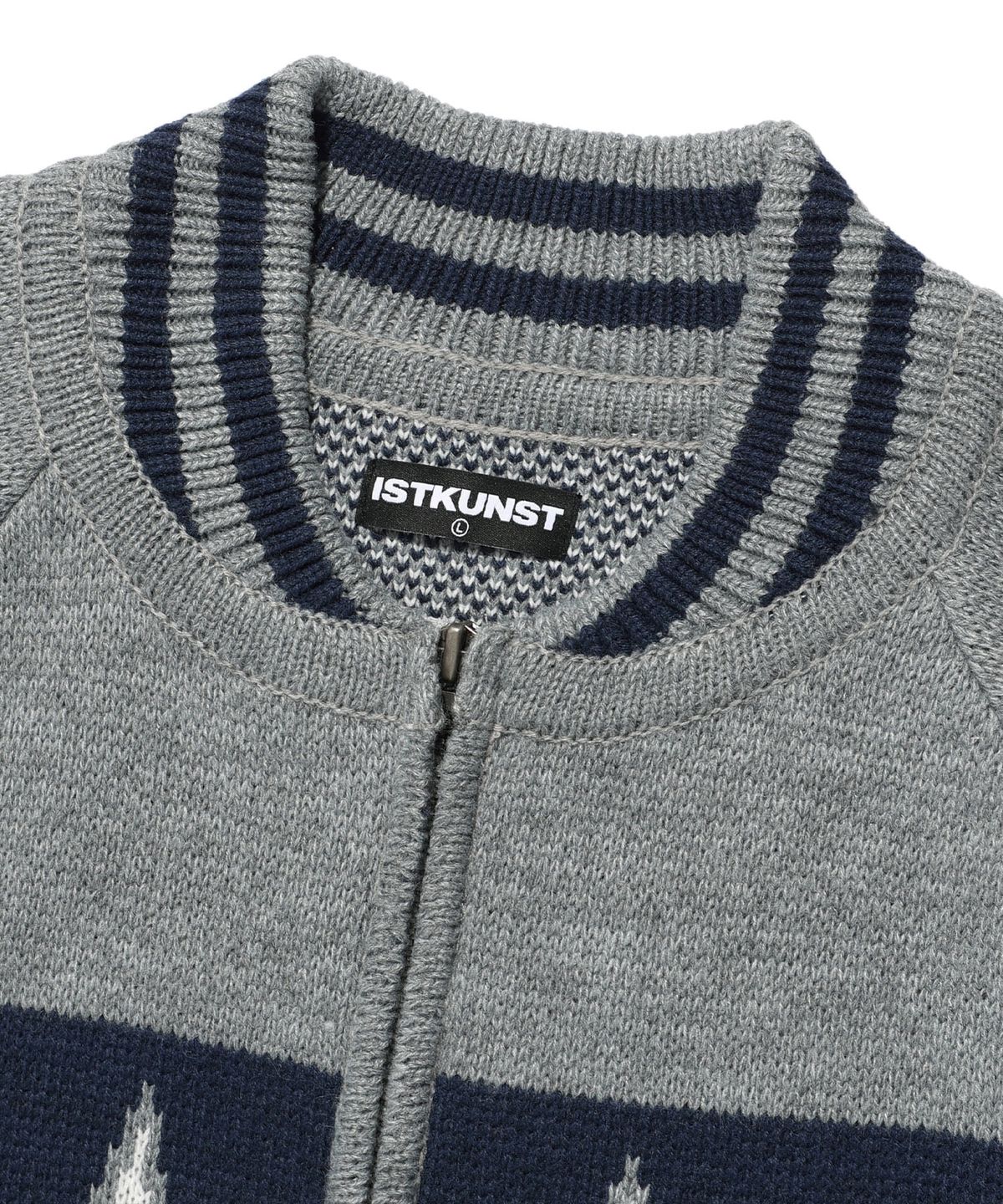 이스트쿤스트(ISTKUNST) STAR COWICHAN KNIT CARDIGAN_GREY(IK2FFMK680A)