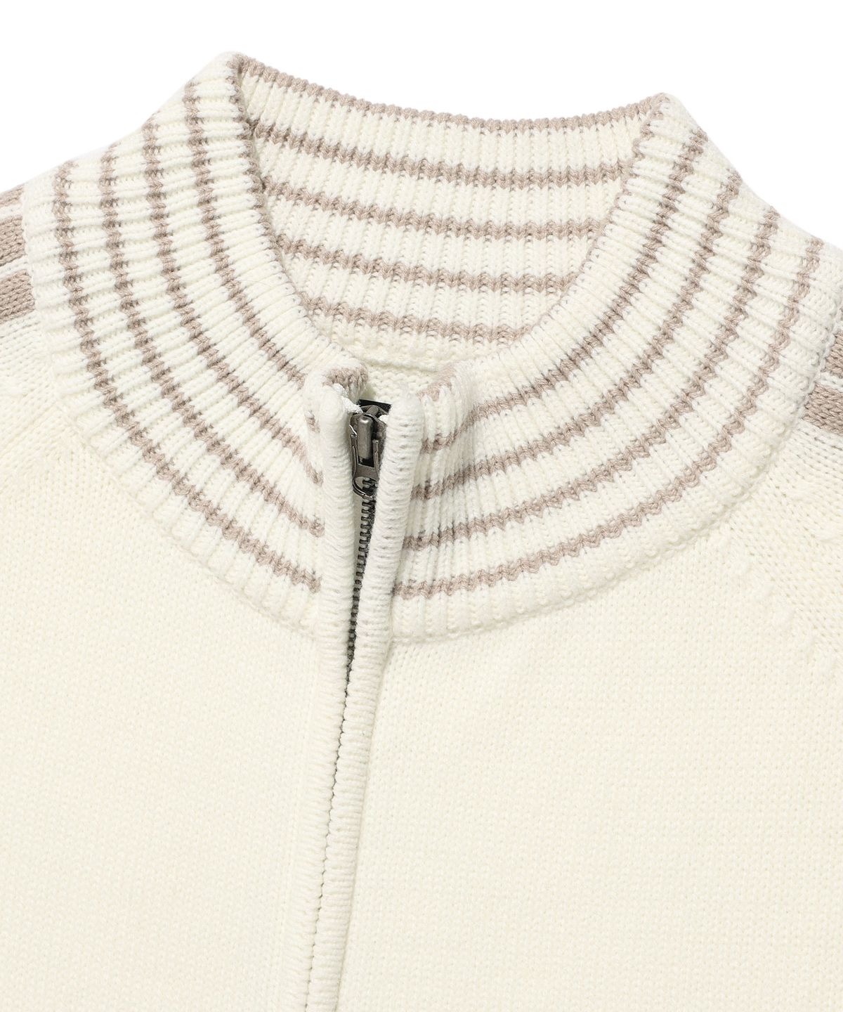 이스트쿤스트(ISTKUNST) STAR TRACK KNIT ZIP UP_IVORY(IK2FFMK684A)
