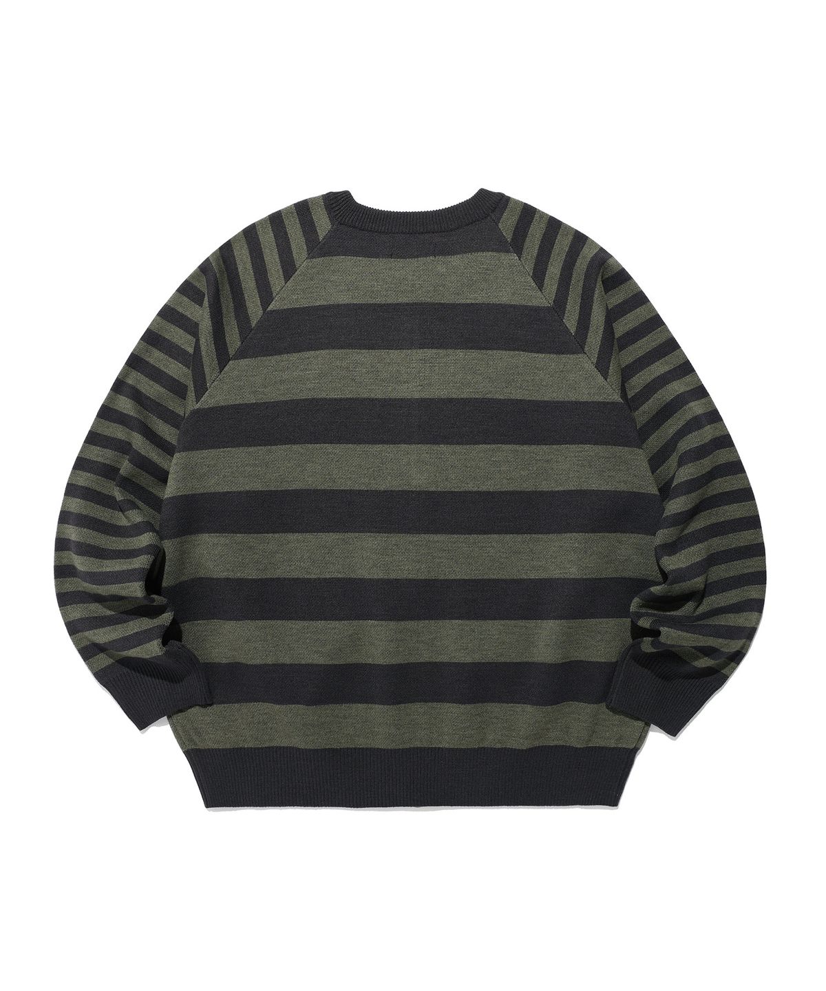 이스트쿤스트(ISTKUNST) STAR STRIPE RAGLAN KNIT ZIP UP_CHARCOAL(IK2FFMK685A)