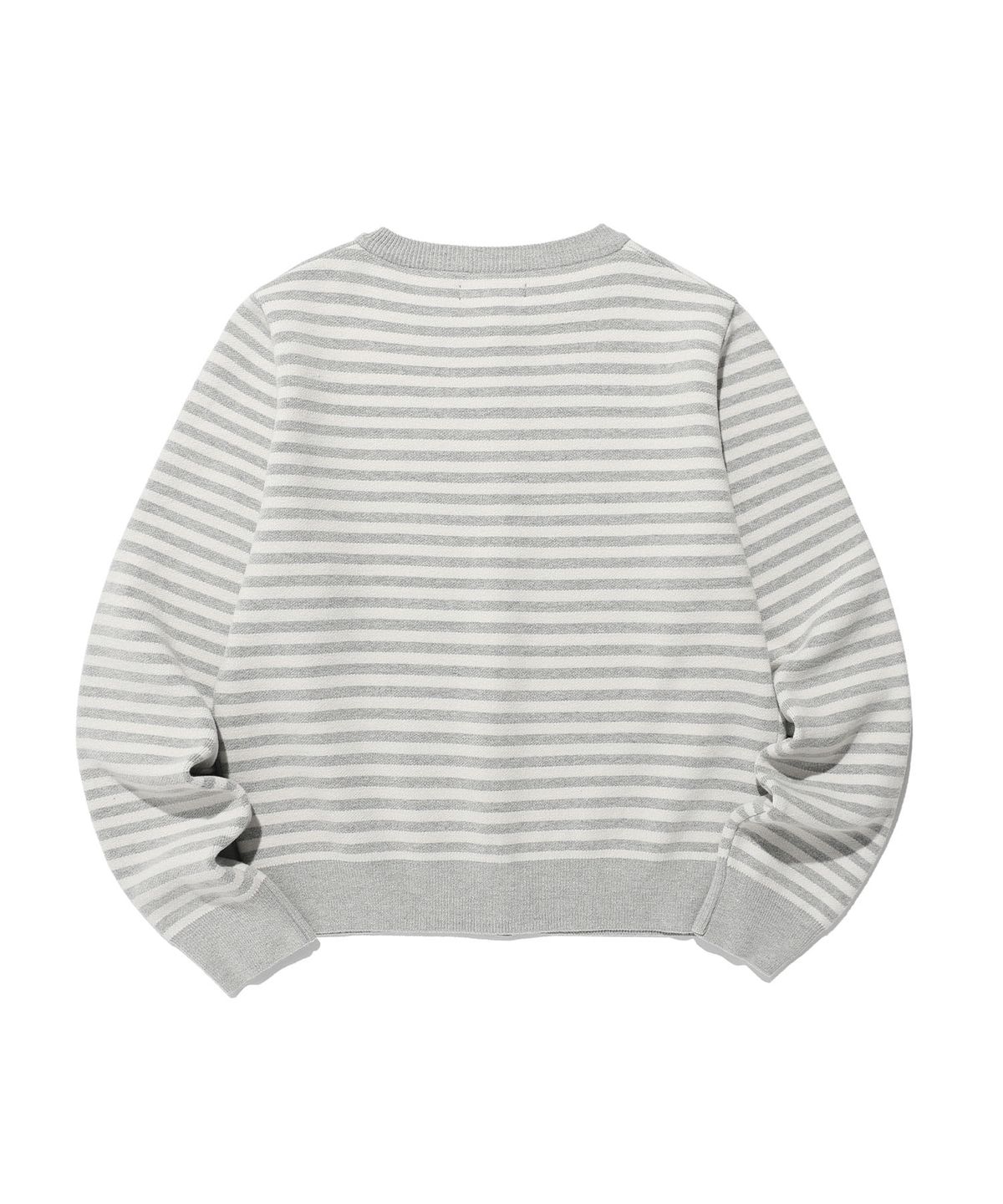 이스트쿤스트(ISTKUNST) DOT STRIPE KNIT CARDIGAN_GREY(IK2FFFK642A)