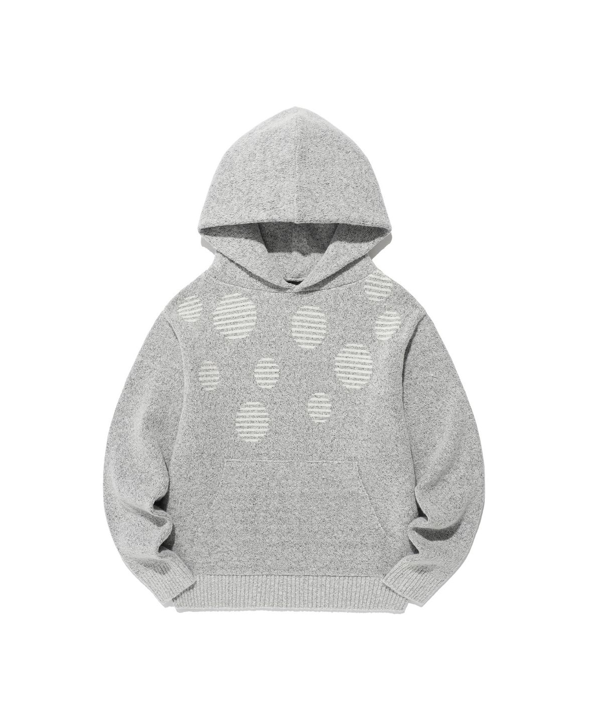 이스트쿤스트(ISTKUNST) DOT KNIT HOODIE_GREY(IK2FFMK640A)