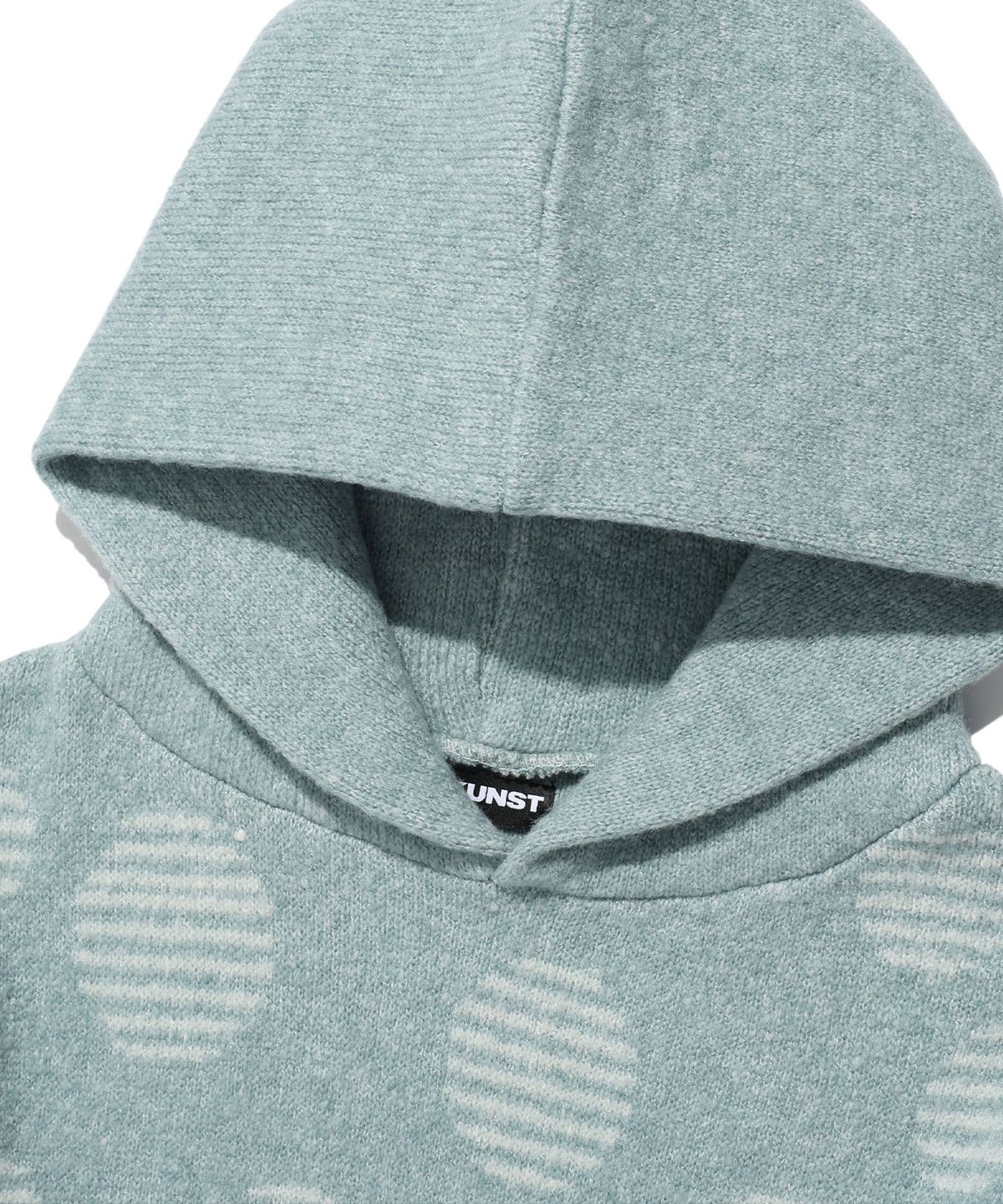 이스트쿤스트(ISTKUNST) DOT KNIT HOODIE_MINT(IK2FFMK640A)