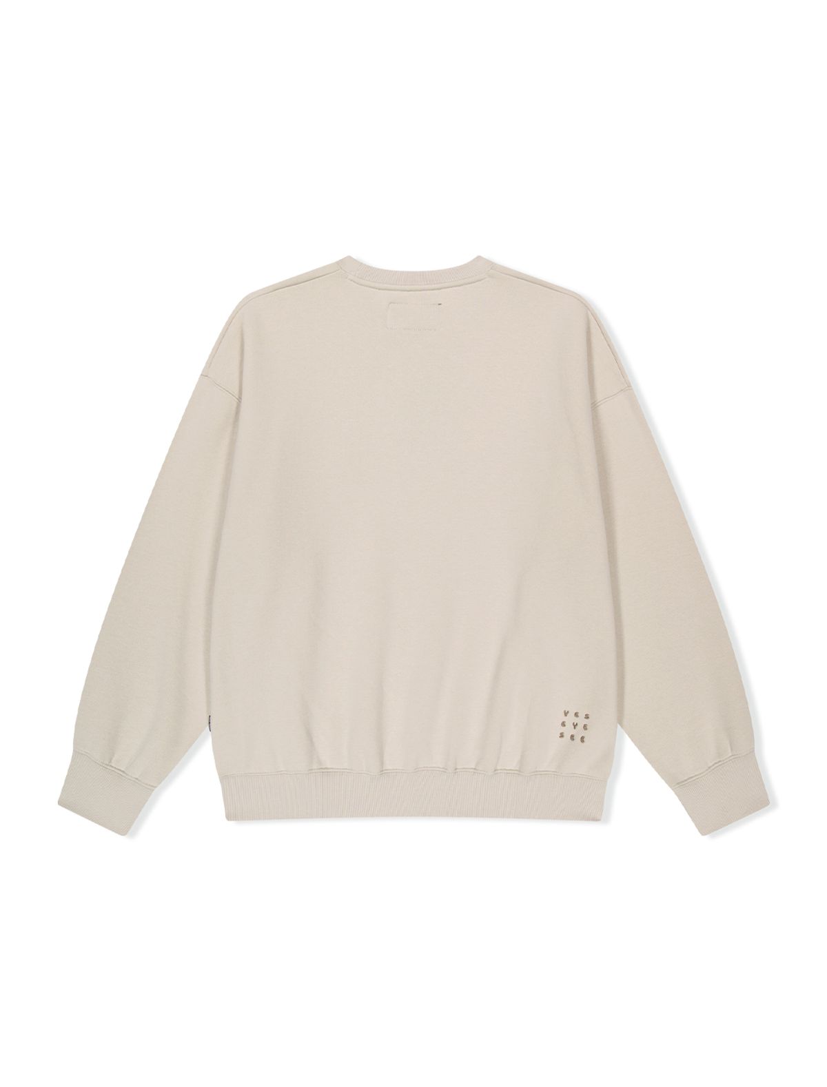 예스아이씨(YESEYESEE) Y.E.S Checkered Logo Sweatshirt Ecru