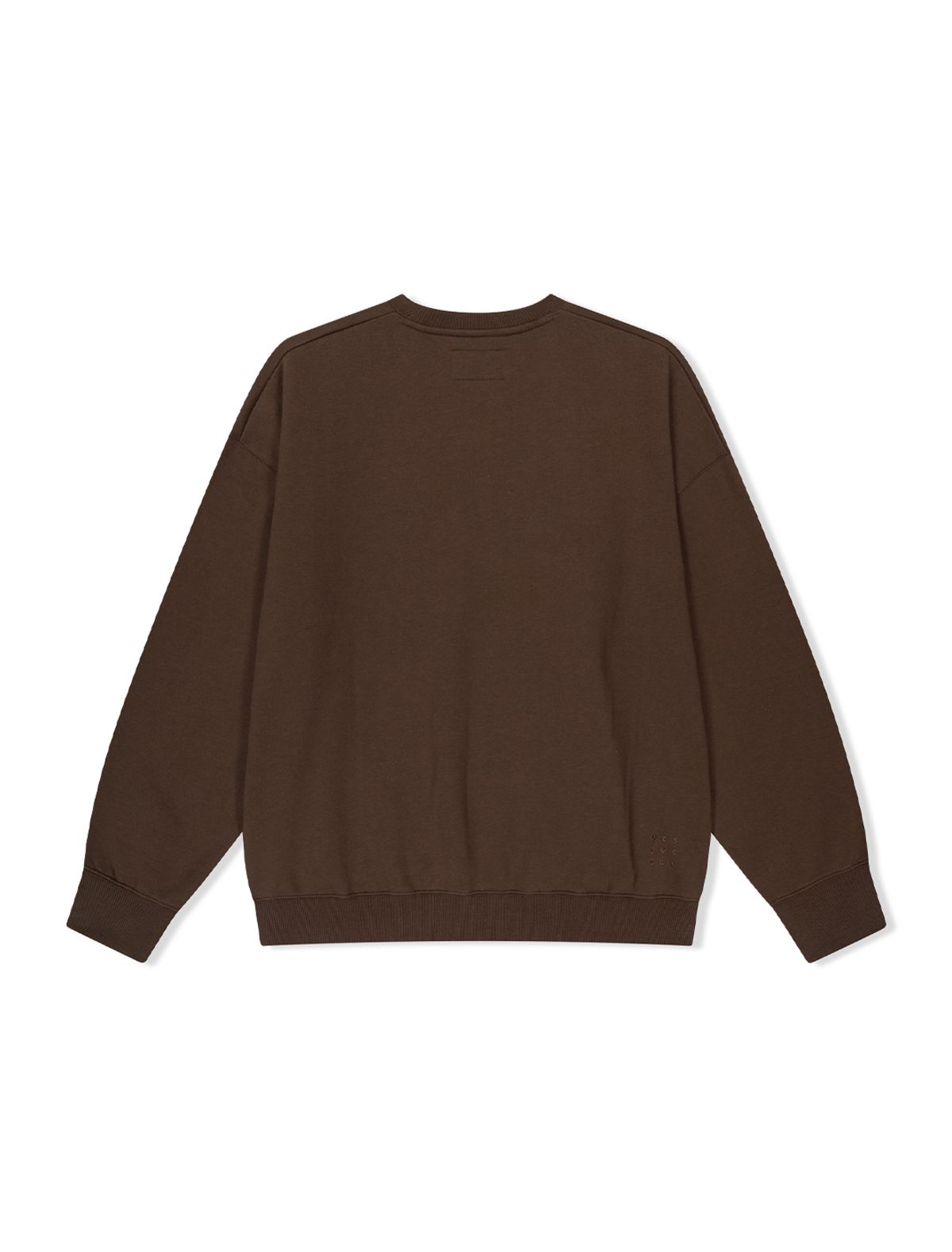 예스아이씨(YESEYESEE) Y.E.S Checkered Logo Sweatshirt Dark Brown