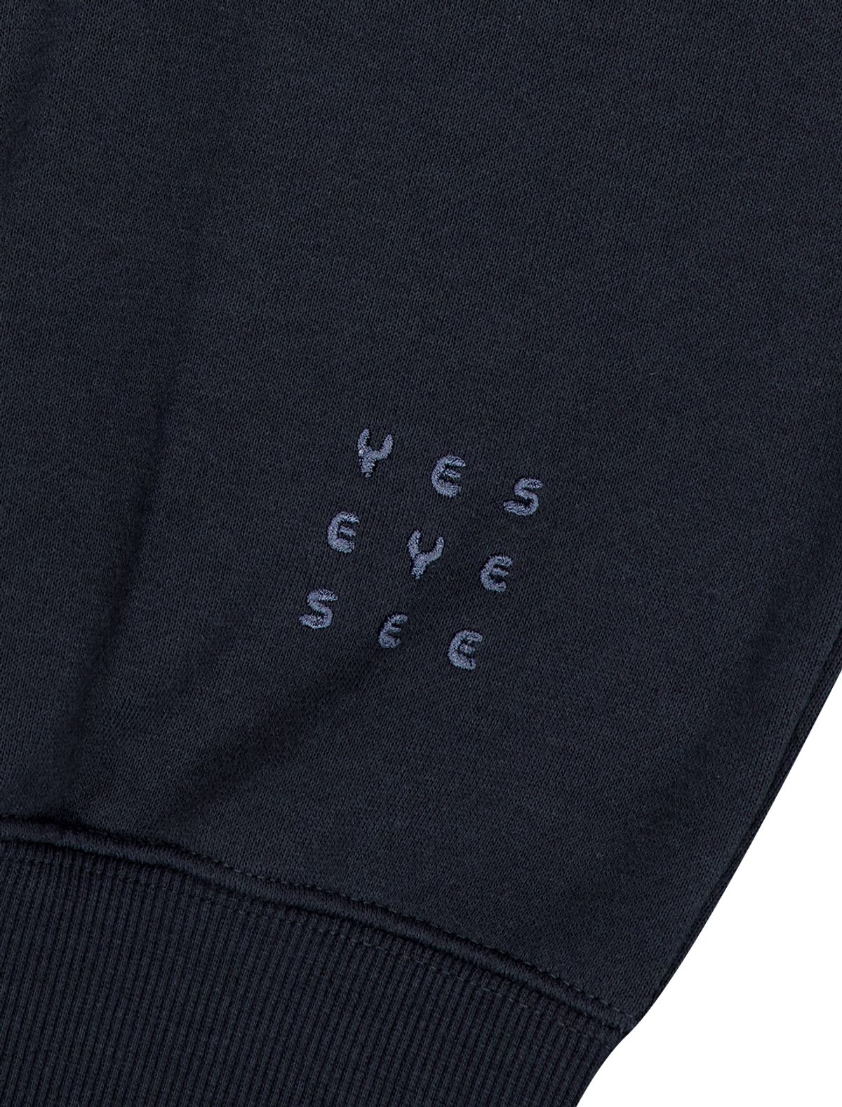 예스아이씨(YESEYESEE) Y.E.S Checkered Logo Sweatshirt Charcoal