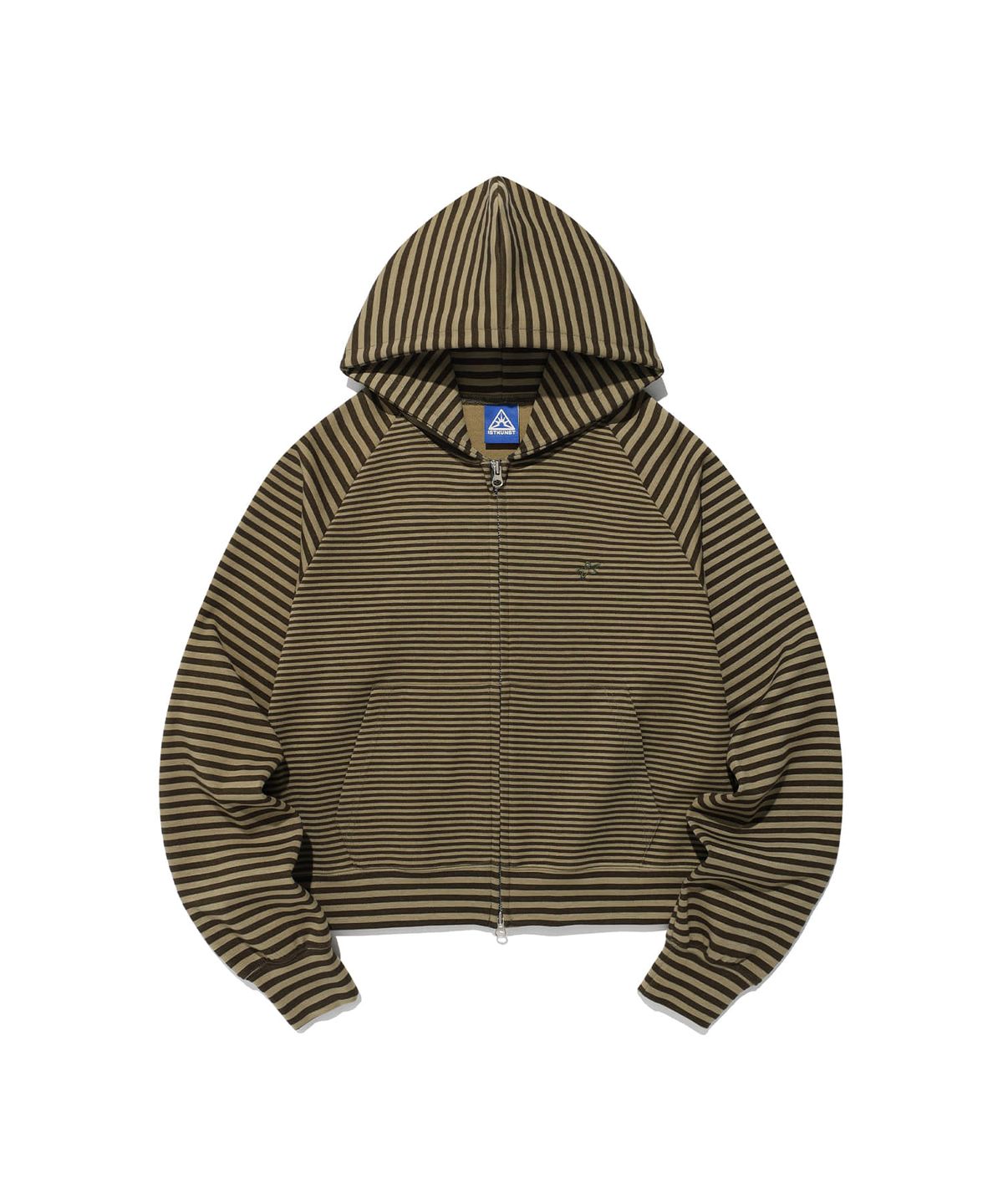 이스트쿤스트(ISTKUNST) STAR LOGO ST HOOD ZIP UP_KHAKI(IK2FFFM483A)