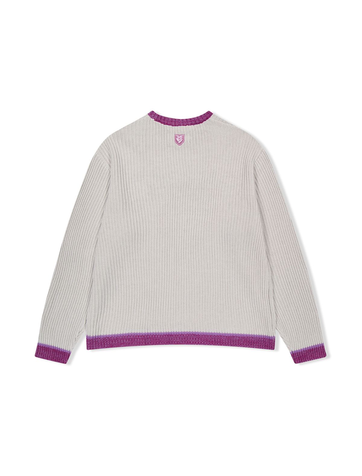 예스아이씨(YESEYESEE) Logo Applique Knit Pullover Ivory