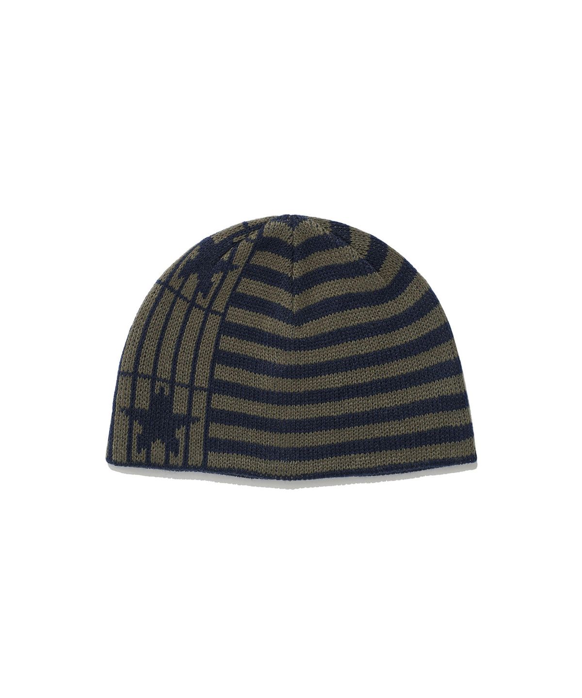 이스트쿤스트(ISTKUNST) STAR STRIPE BEANIE_KHAKI(IK2FFMAB20A)