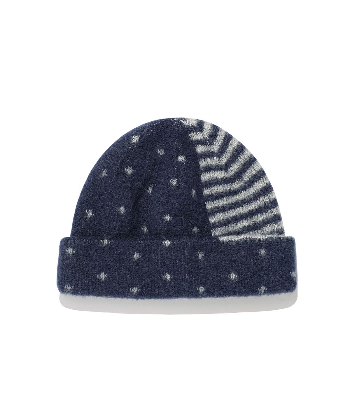 이스트쿤스트(ISTKUNST) DOT STRIPE BEANIE_NAVY(IK2FFMAB21A)