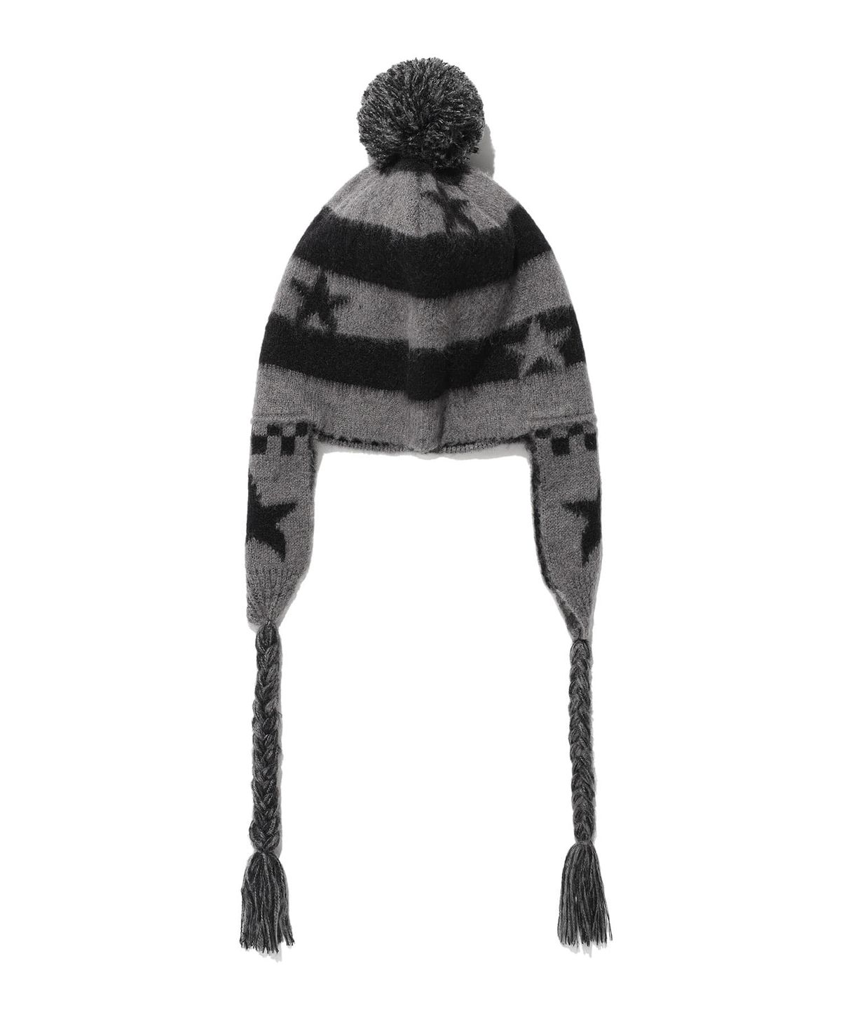 이스트쿤스트(ISTKUNST) STAR STRIPE EARFLAP BEANIE_BLACK(IK2FFMAB22A)