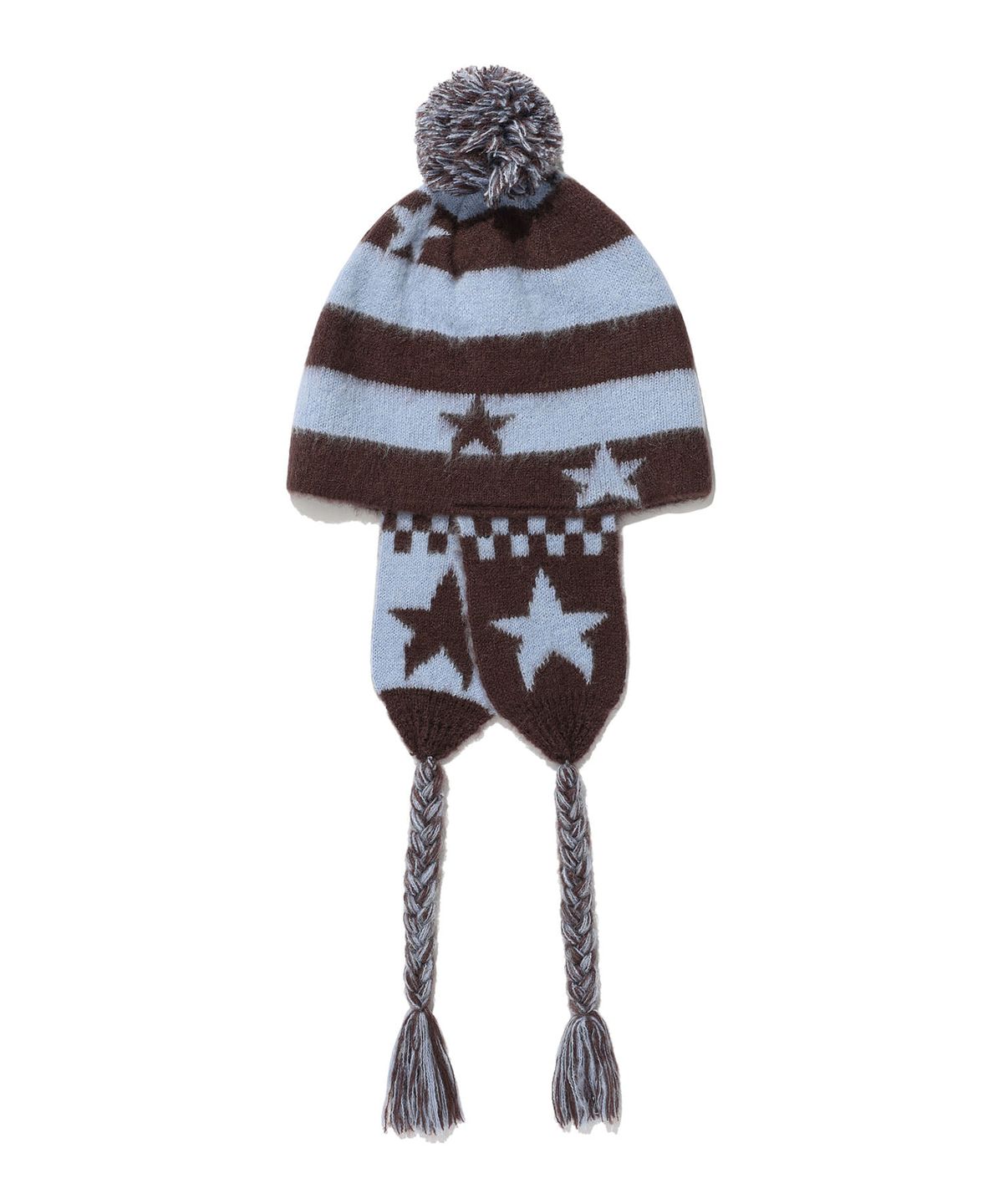 이스트쿤스트(ISTKUNST) STAR STRIPE EARFLAP BEANIE_BLUE(IK2FFMAB22A)