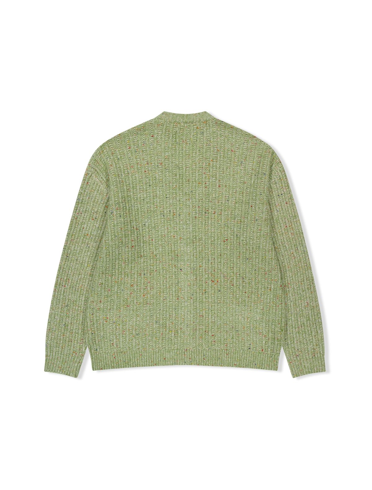 예스아이씨(YESEYESEE) Speckle Yarn Knit Cardigan Green