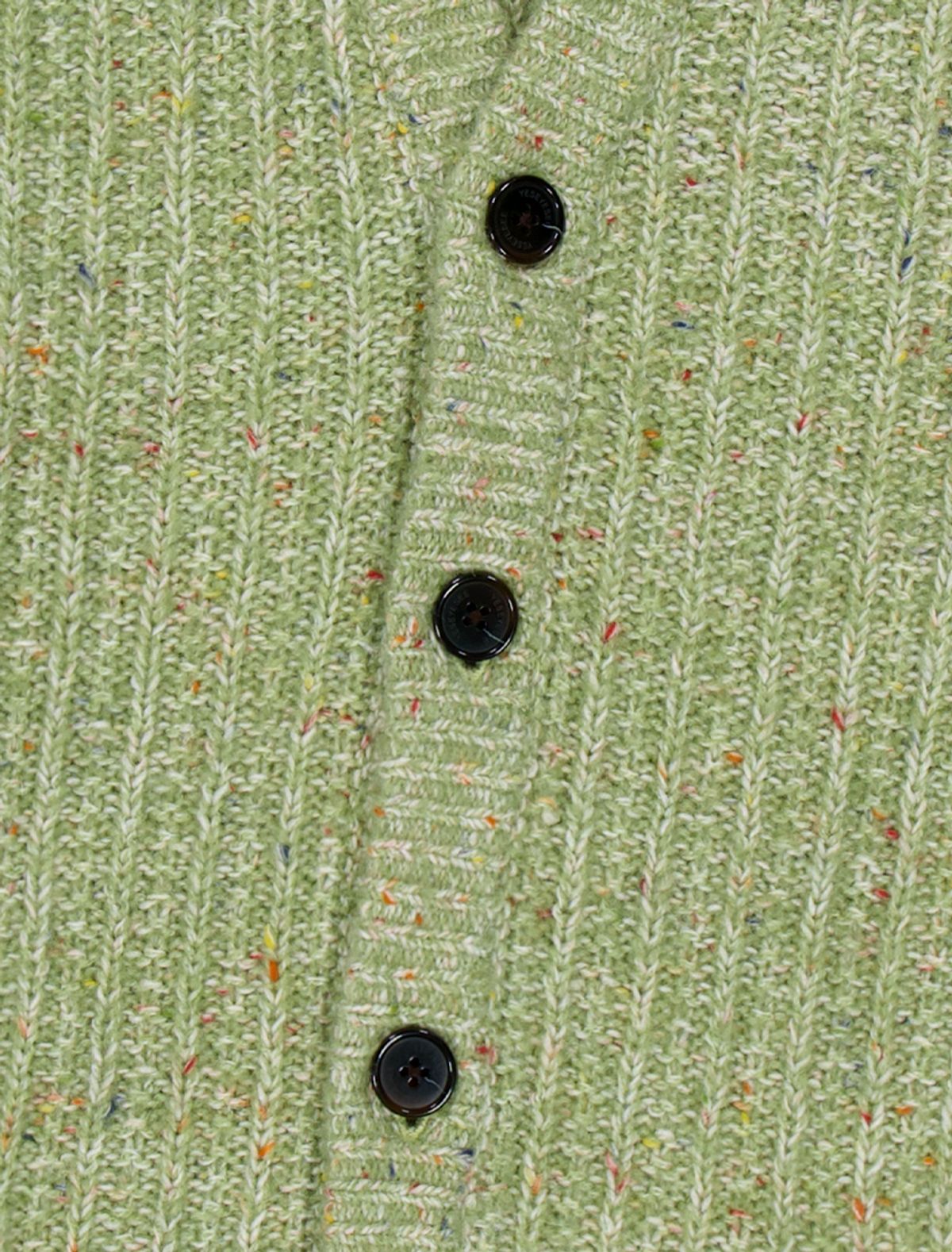 예스아이씨(YESEYESEE) Speckle Yarn Knit Cardigan Green
