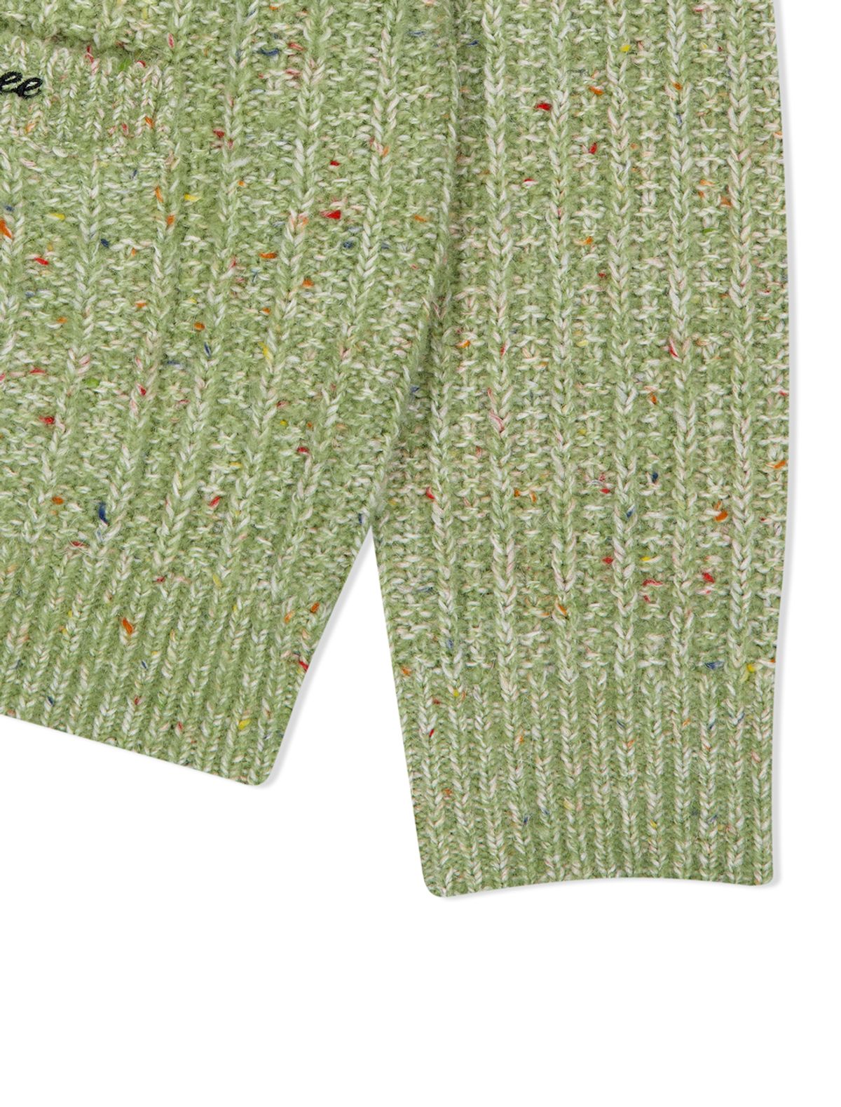 예스아이씨(YESEYESEE) Speckle Yarn Knit Cardigan Green