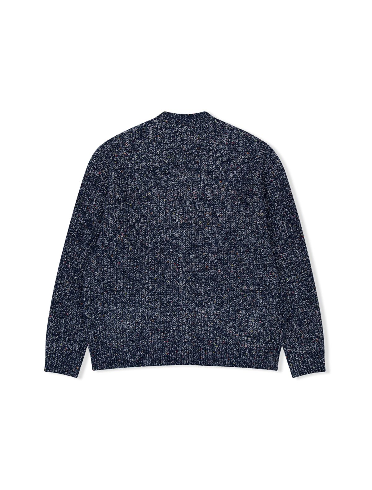예스아이씨(YESEYESEE) Speckle Yarn Knit Cardigan Blue