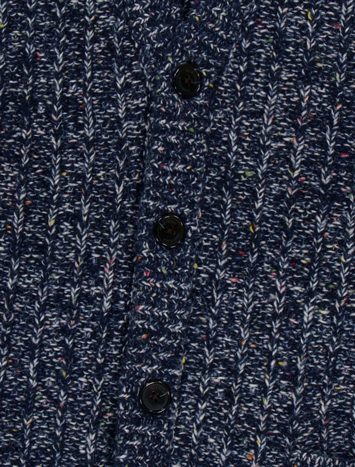 예스아이씨(YESEYESEE) Speckle Yarn Knit Cardigan Blue