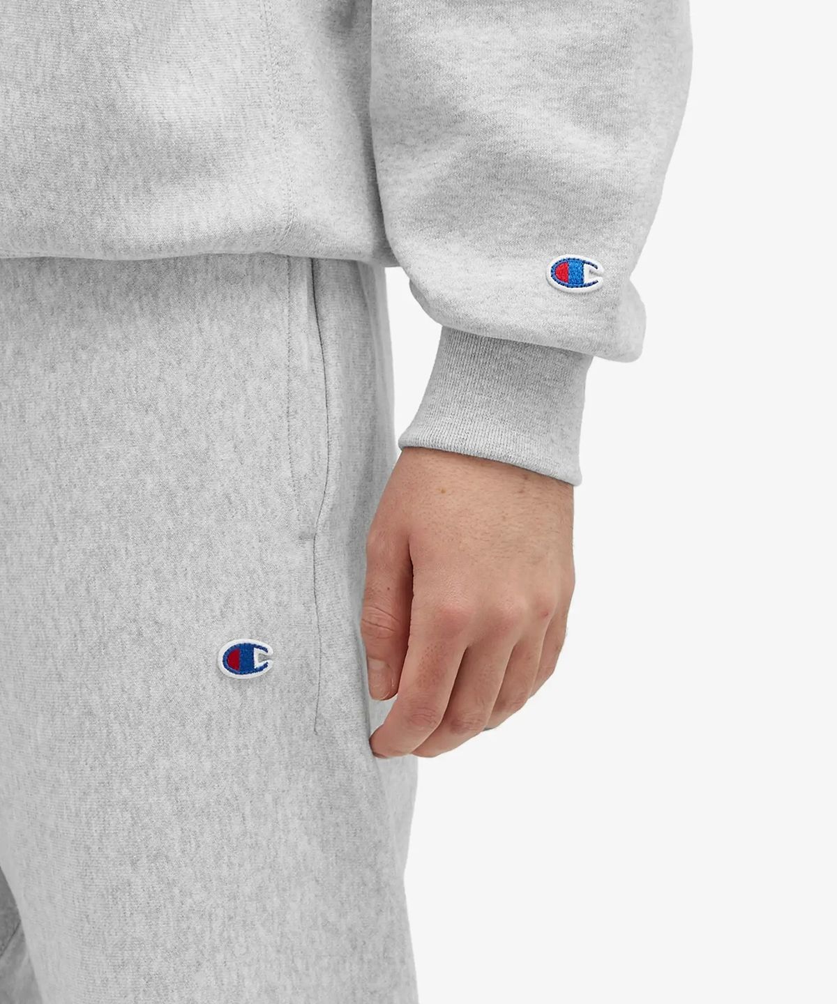 챔피온(CHAMPION) 리버스위브 루즈핏 기모 크루넥 스웨트셔츠 Light Grey