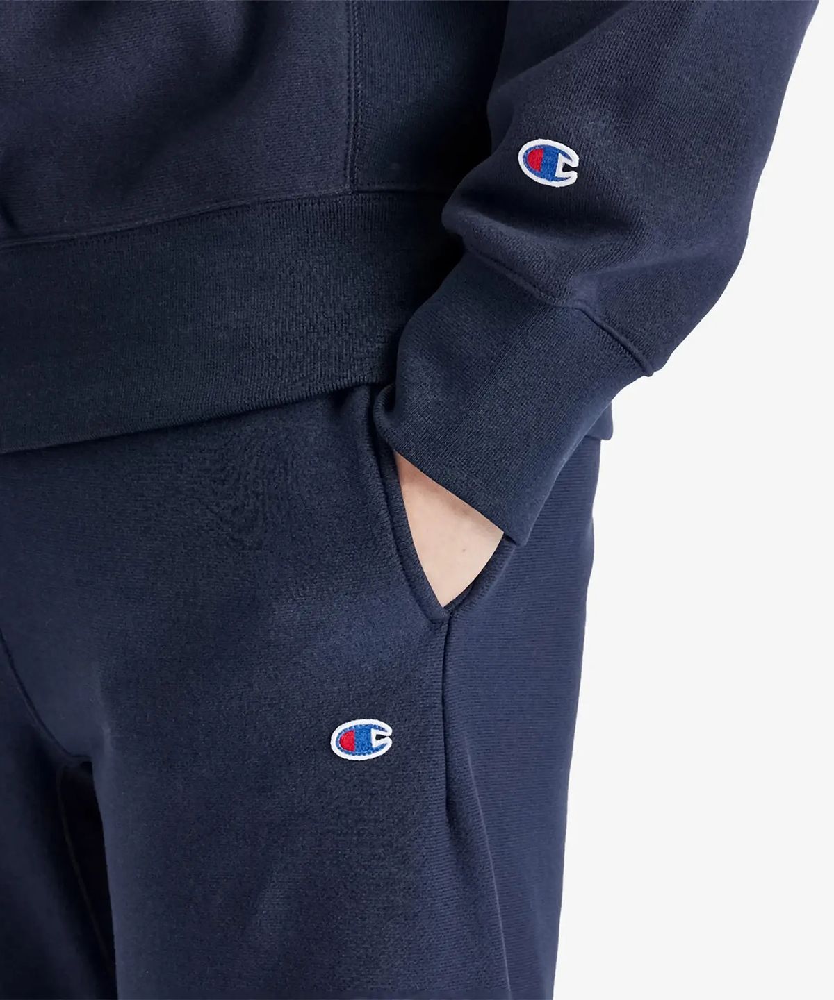 챔피온(CHAMPION) 리버스위브 루즈핏 기모 크루넥 스웨트셔츠 Navy