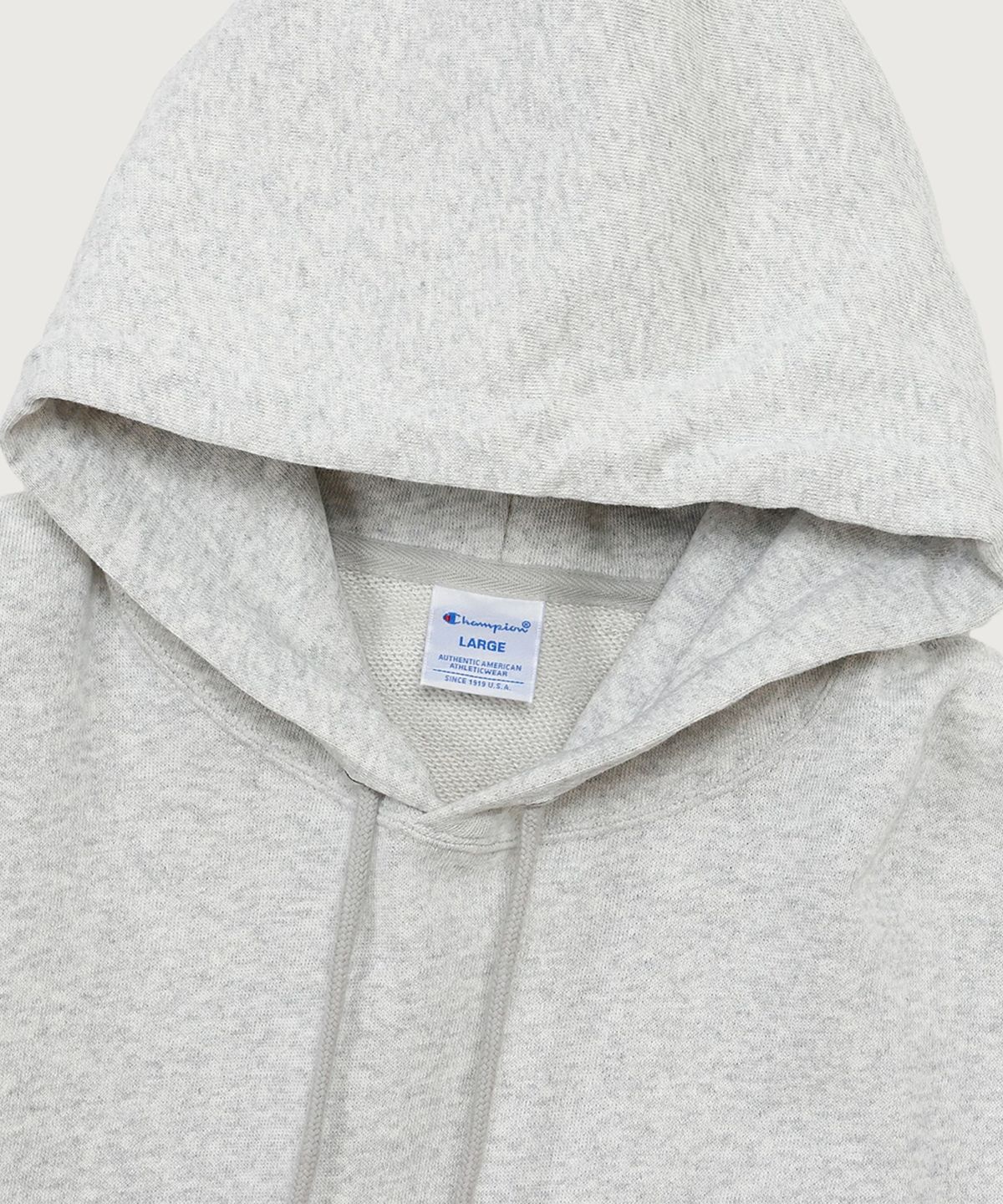 챔피온(CHAMPION) 빅 C로고 오버핏 후드 티셔츠 Heather Grey