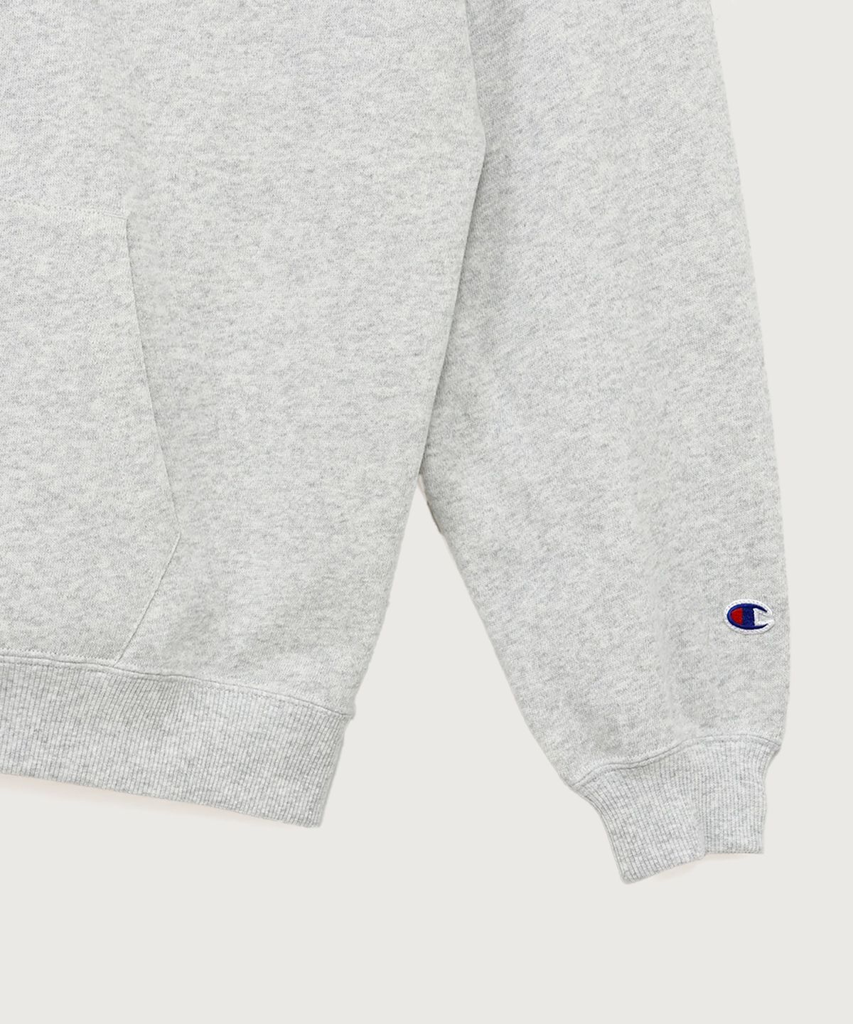 챔피온(CHAMPION) 빅 C로고 오버핏 후드 티셔츠 Heather Grey