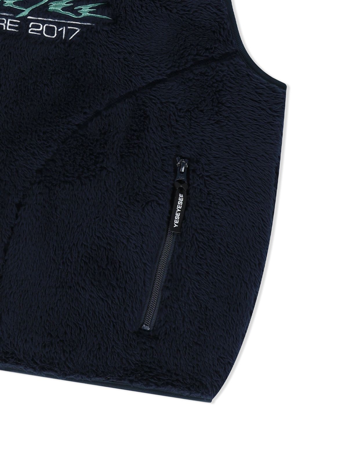 예스아이씨(YESEYESEE) Y.E.S Full Zip Fleece Vest Navy